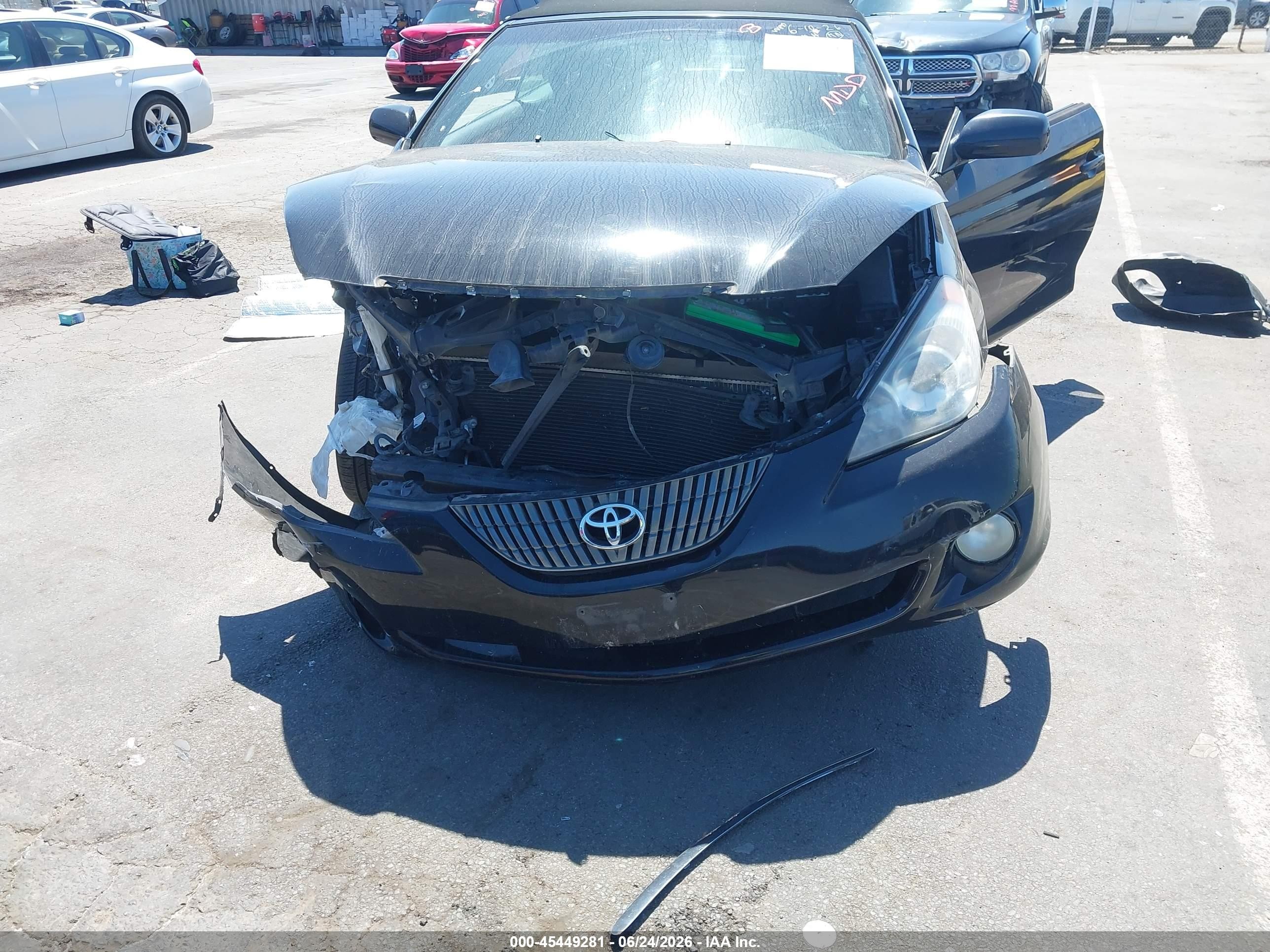 2006 Toyota Camry Solara Sle Black vin: 4T1FA38P66U092240