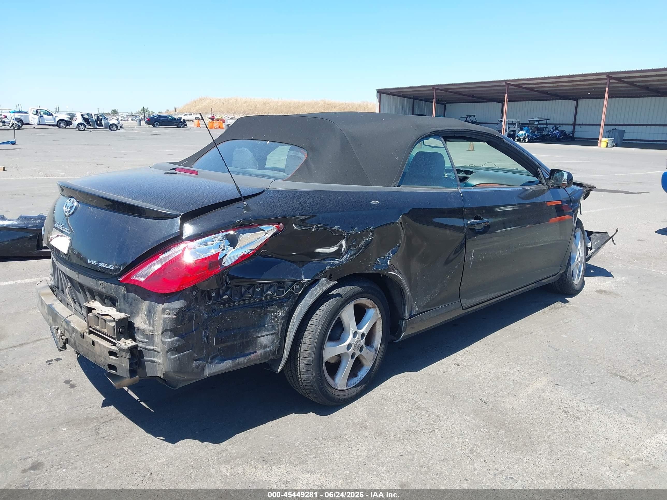 2006 Toyota Camry Solara Sle Black vin: 4T1FA38P66U092240