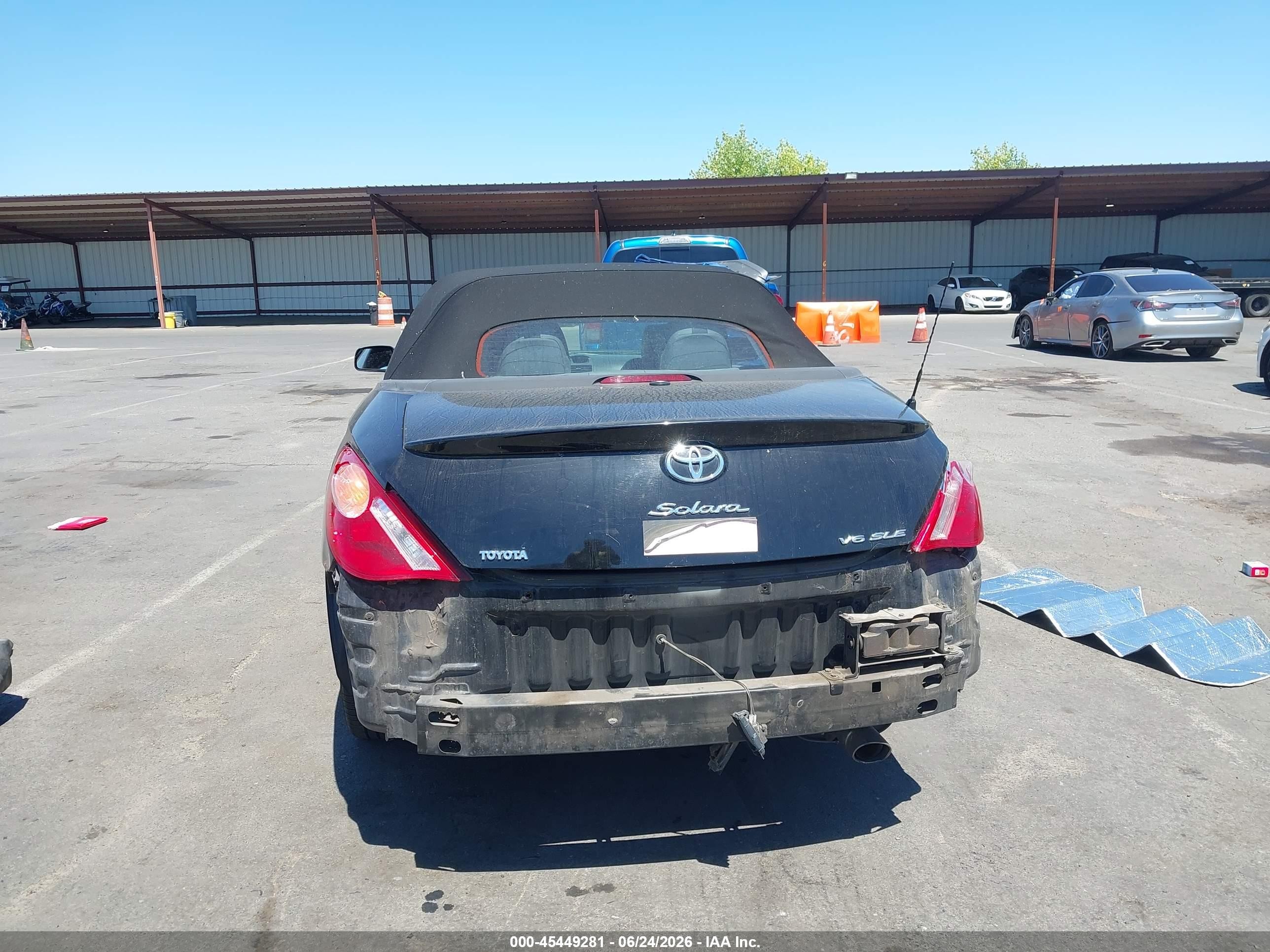 2006 Toyota Camry Solara Sle Black vin: 4T1FA38P66U092240