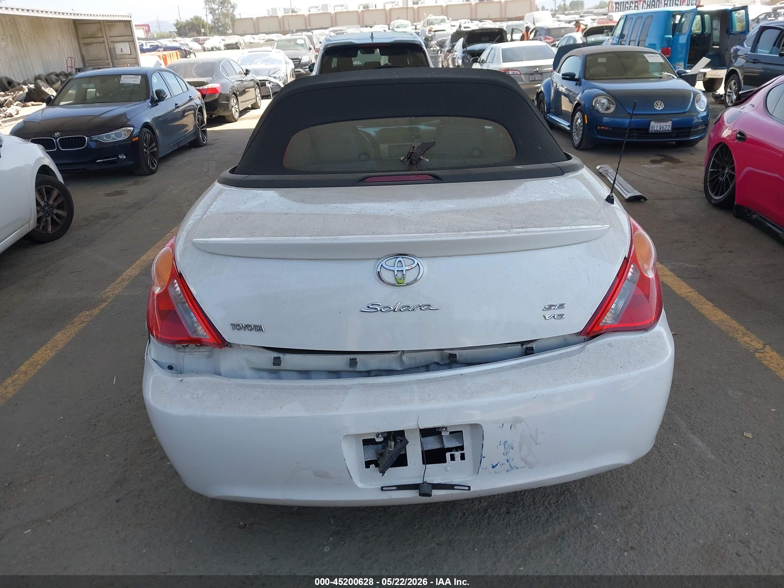2006 Toyota Camry Solara Se White vin: 4T1FA38P66U095638