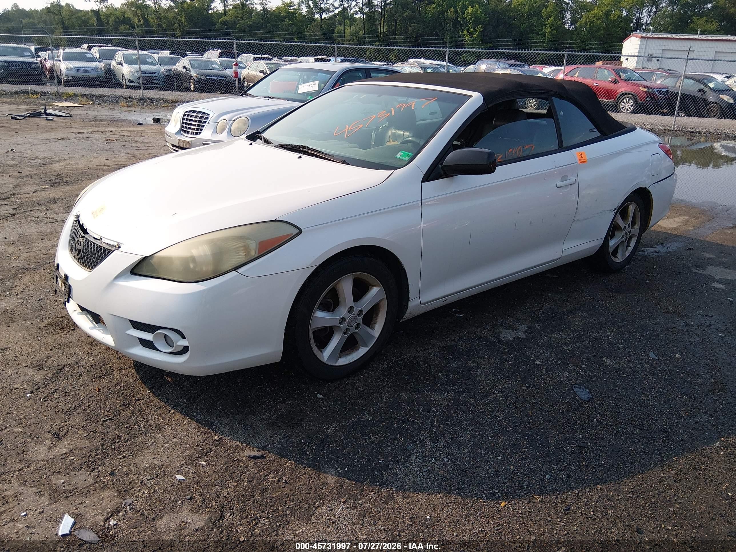 2007 Toyota Camry Solara Sle White vin: 4T1FA38P67U126405