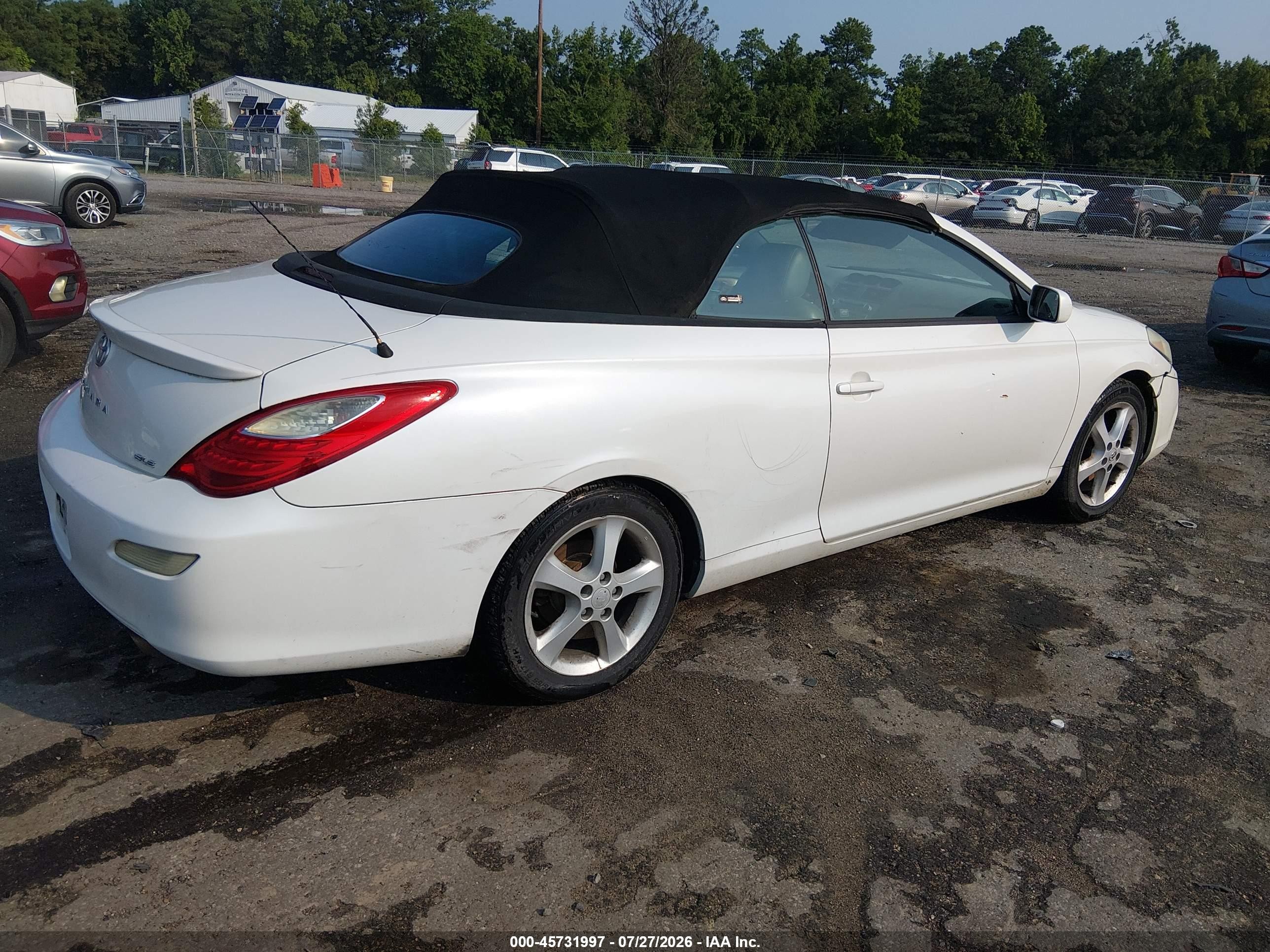 2007 Toyota Camry Solara Sle White vin: 4T1FA38P67U126405
