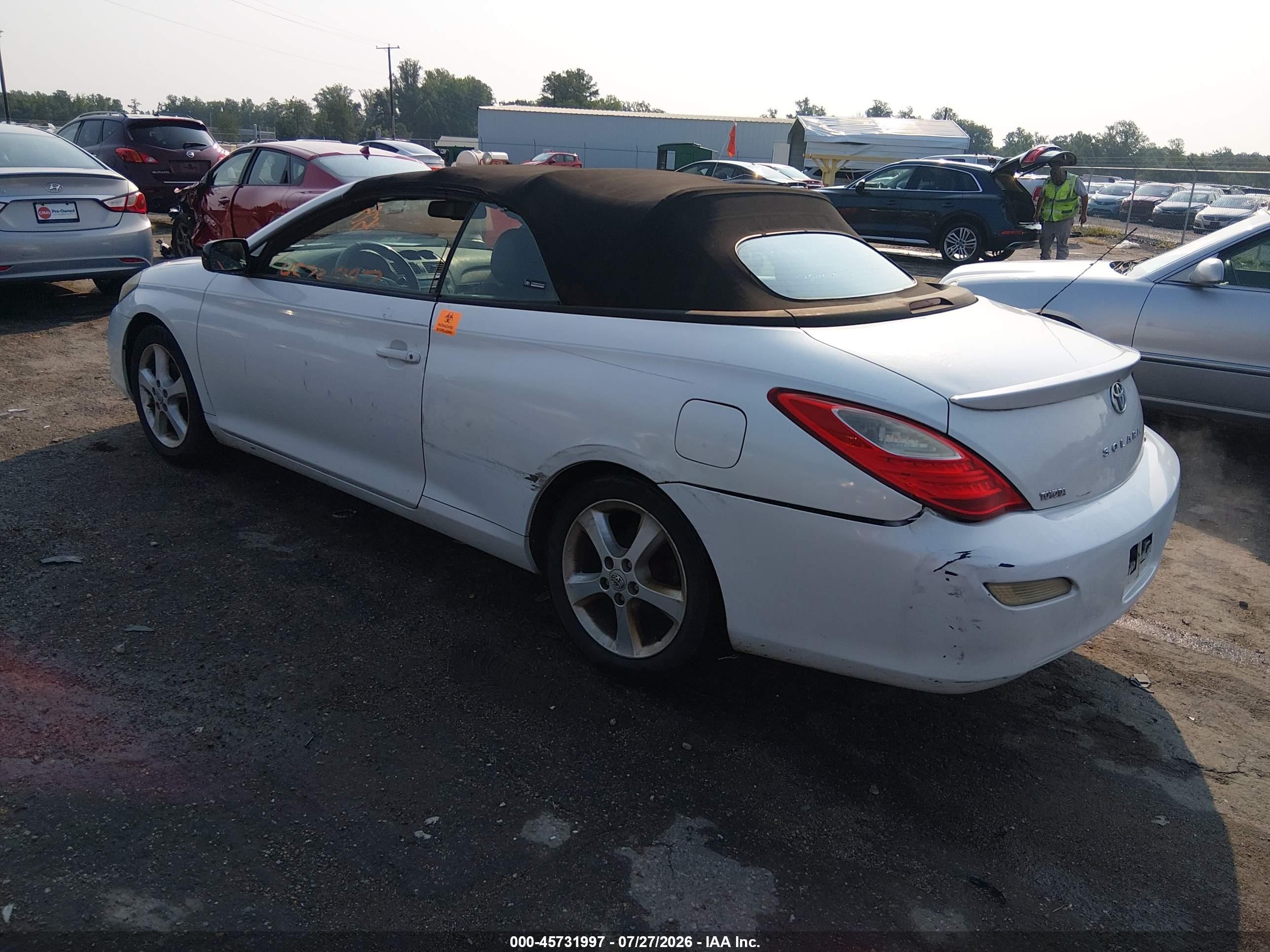 2007 Toyota Camry Solara Sle White vin: 4T1FA38P67U126405