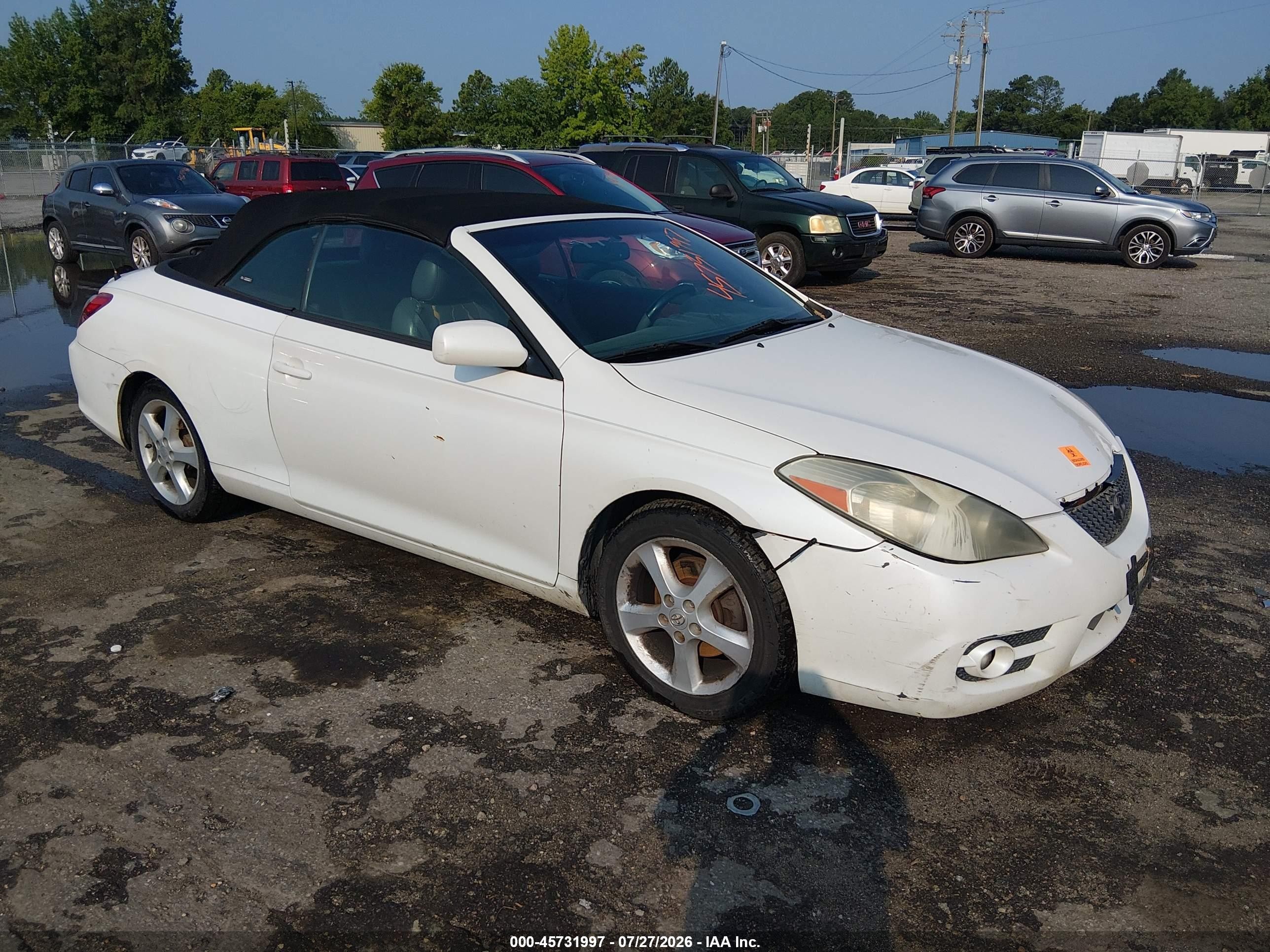 2007 Toyota Camry Solara Sle White vin: 4T1FA38P67U126405