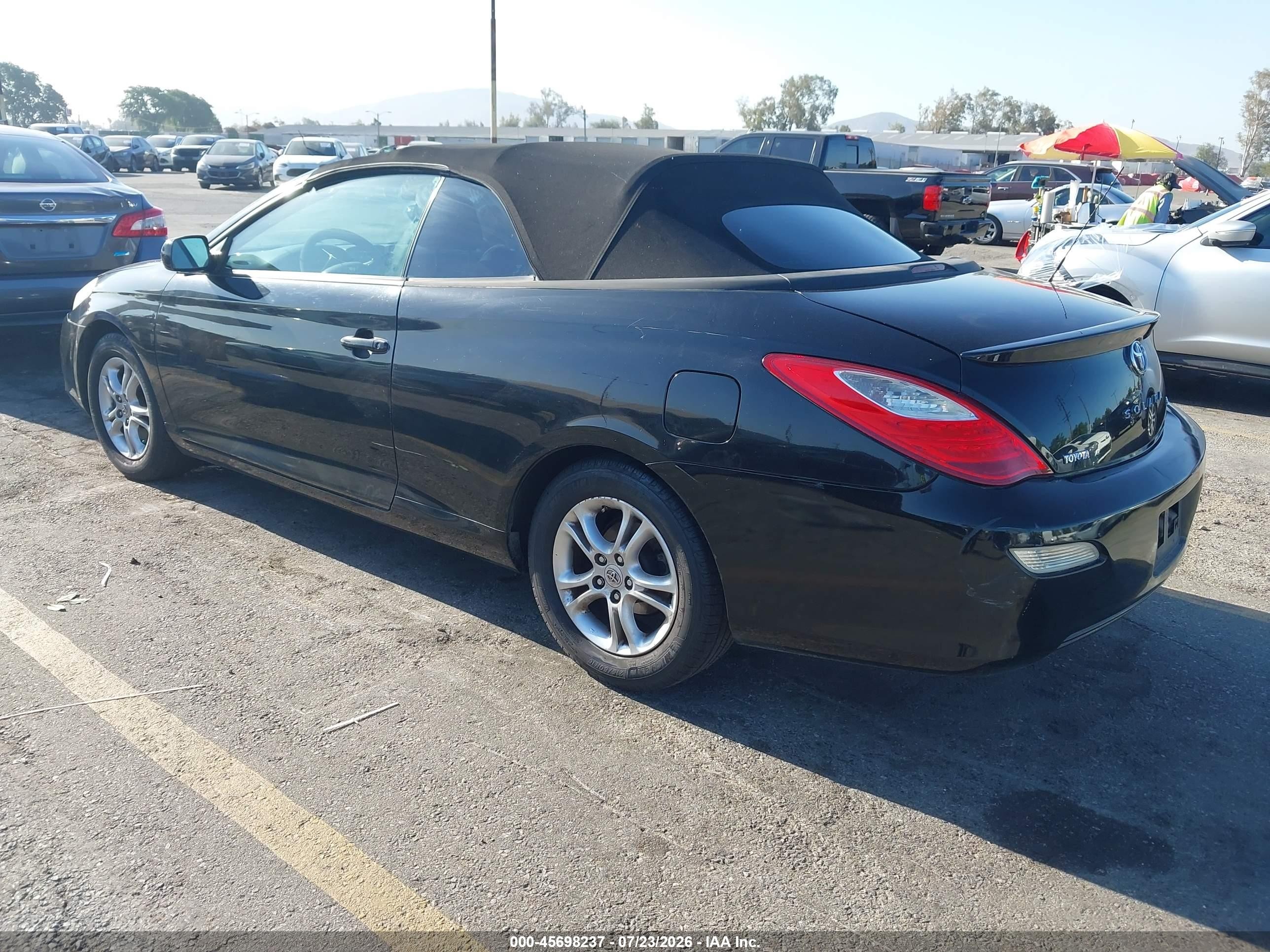 2007 Toyota Camry Solara Se Black vin: 4T1FA38P67U135315