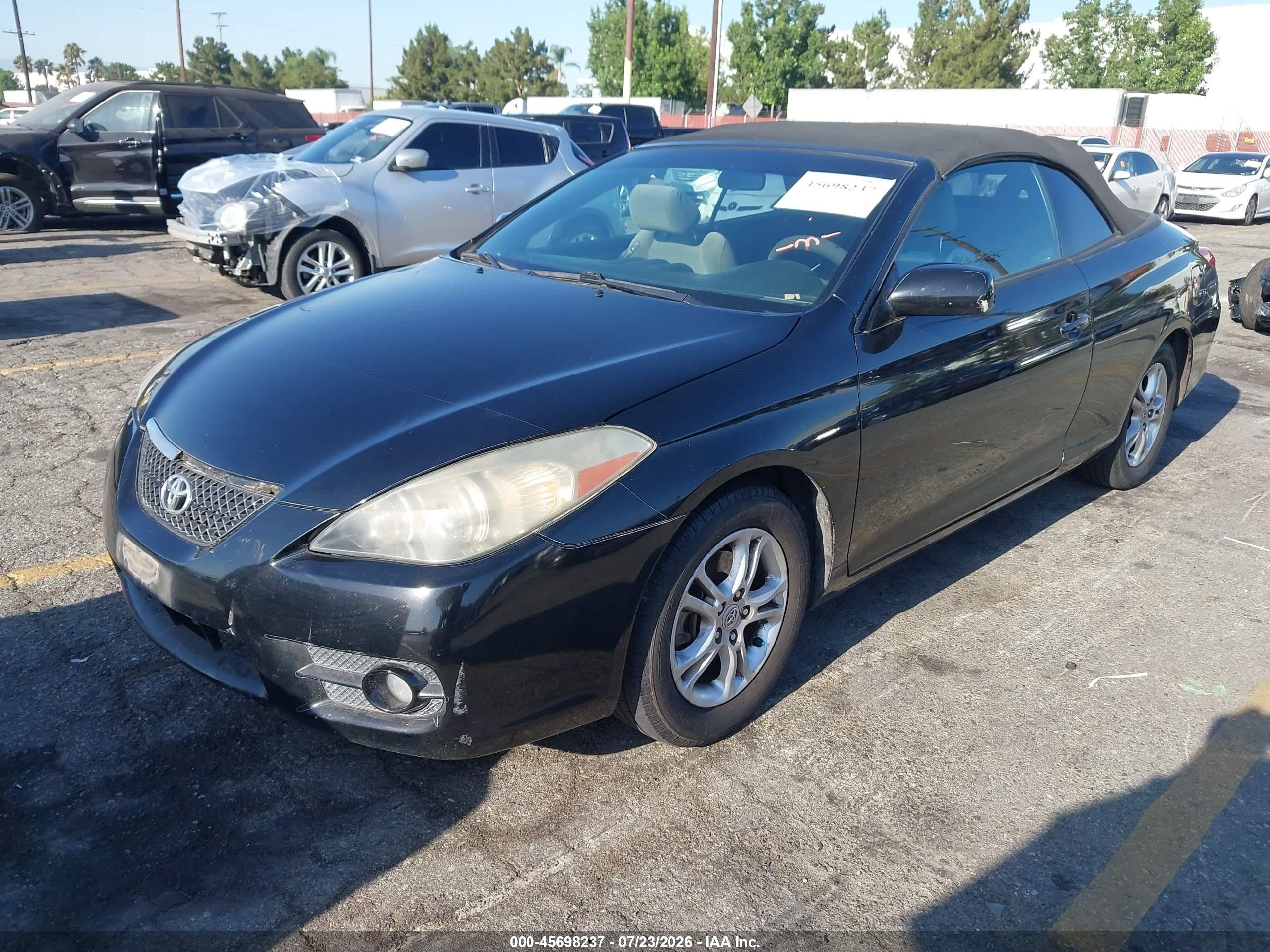 2007 Toyota Camry Solara Se Black vin: 4T1FA38P67U135315