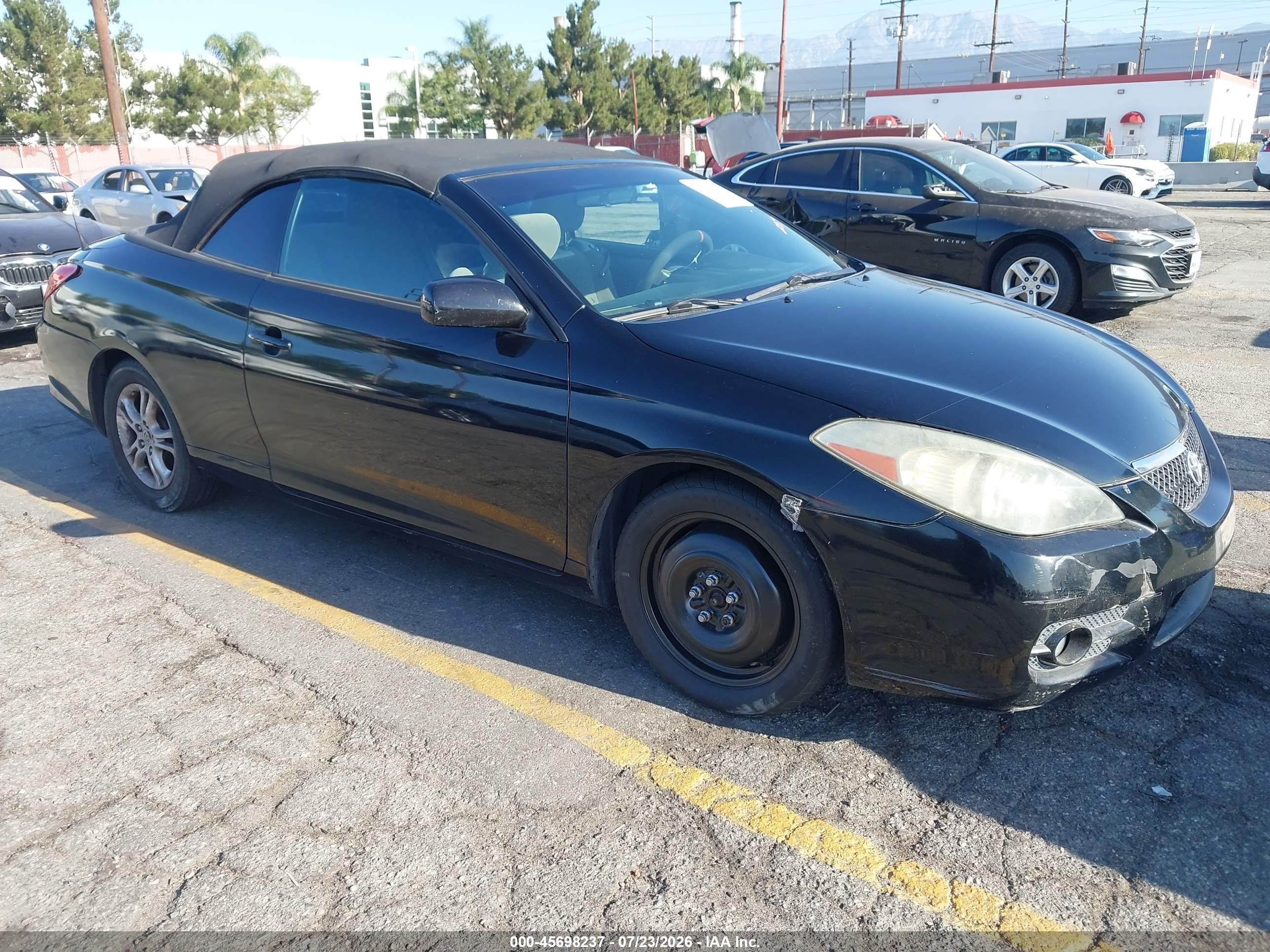 2007 Toyota Camry Solara Se Black vin: 4T1FA38P67U135315