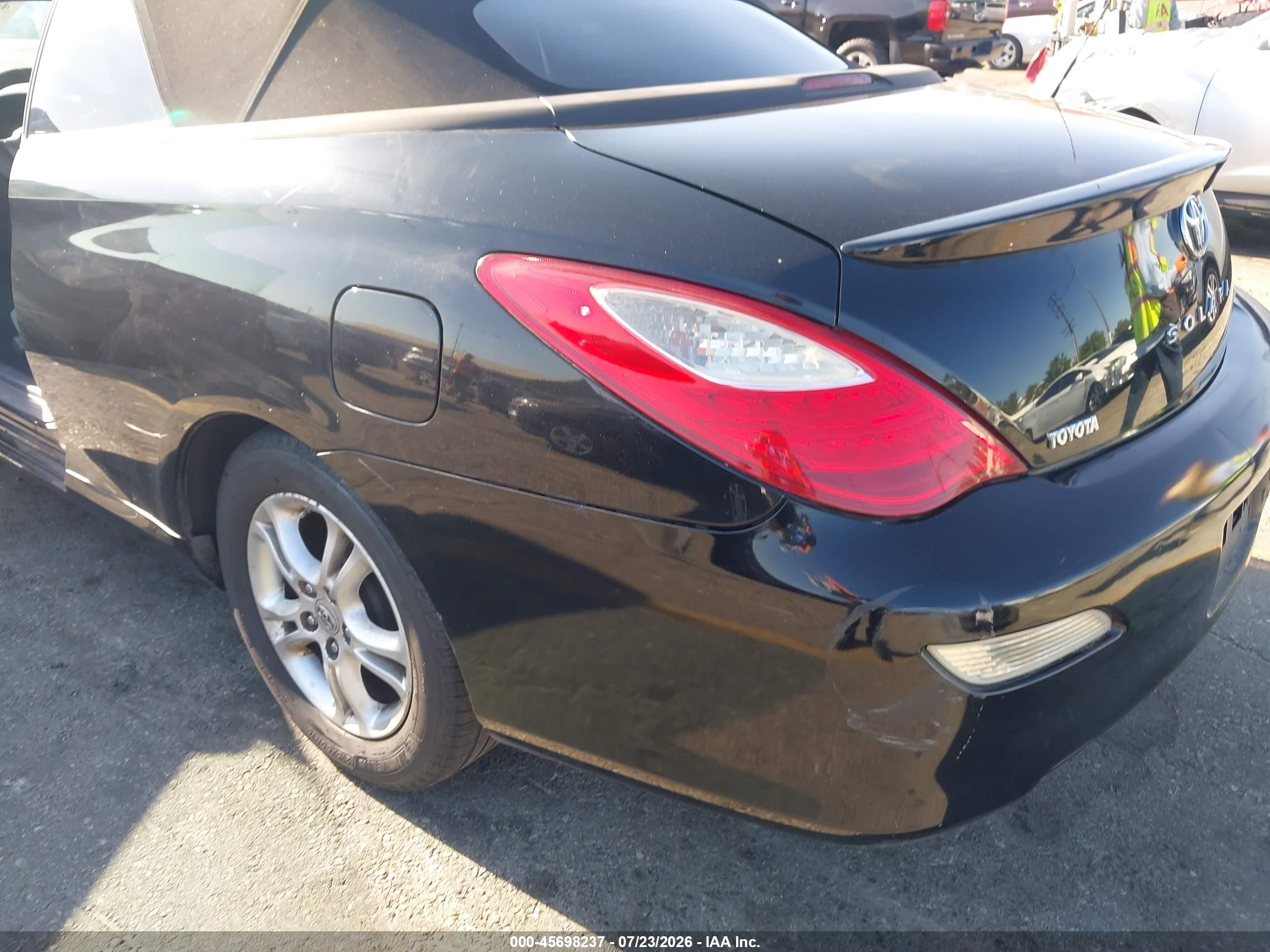 2007 Toyota Camry Solara Se Black vin: 4T1FA38P67U135315