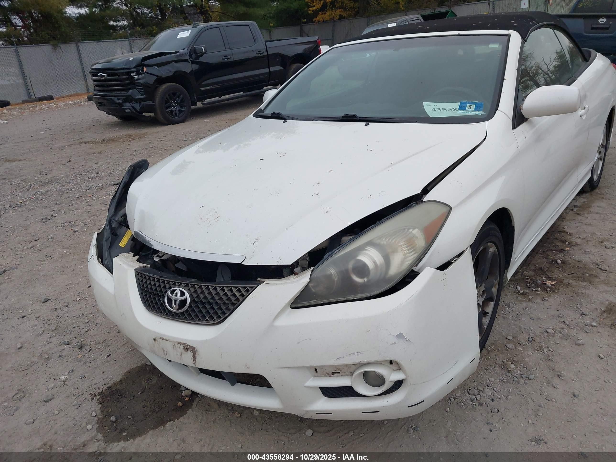 2008 Toyota Camry Solara Sport White vin: 4T1FA38P68U142427