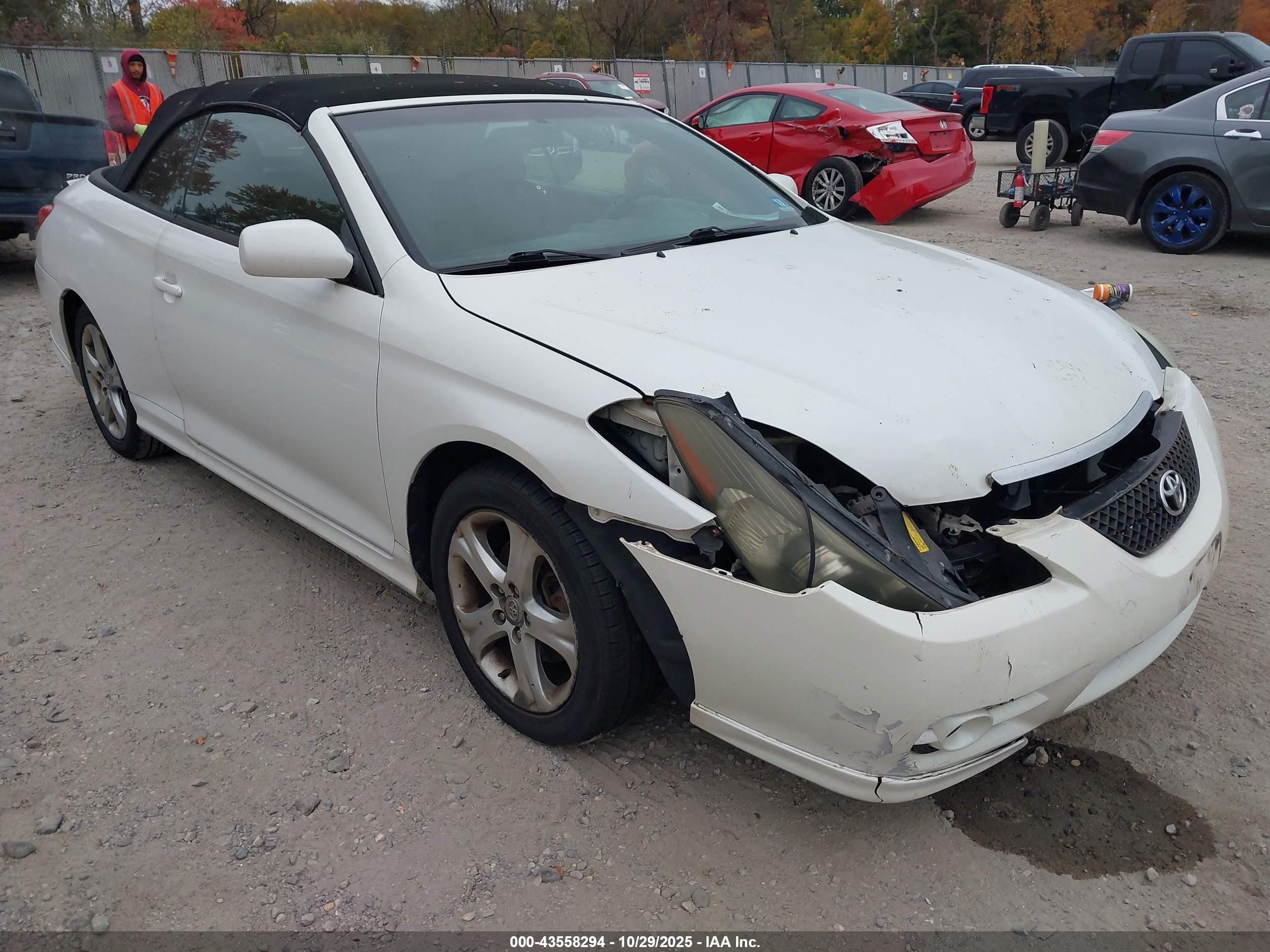 2008 Toyota Camry Solara Sport White vin: 4T1FA38P68U142427