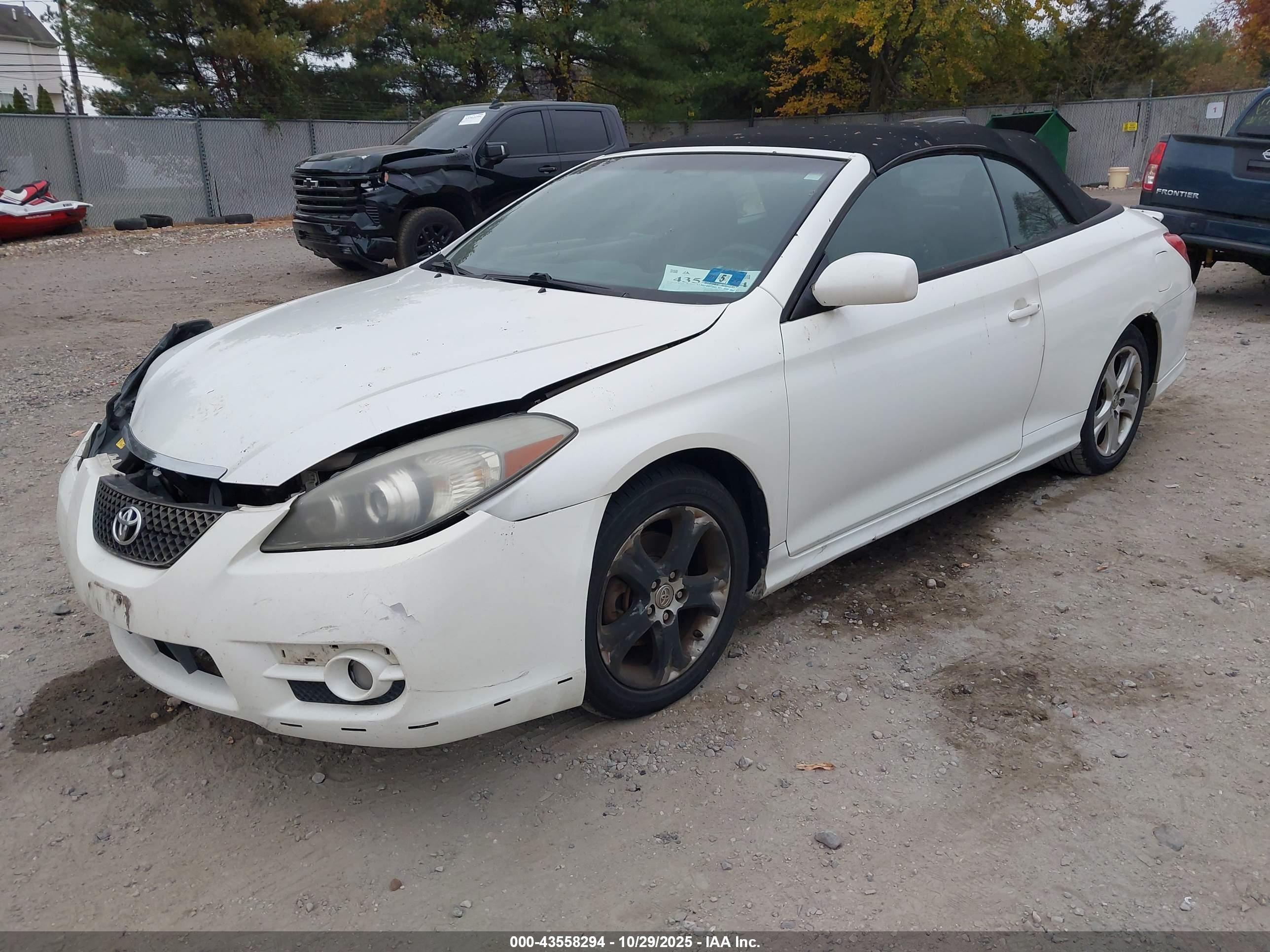 2008 Toyota Camry Solara Sport White vin: 4T1FA38P68U142427