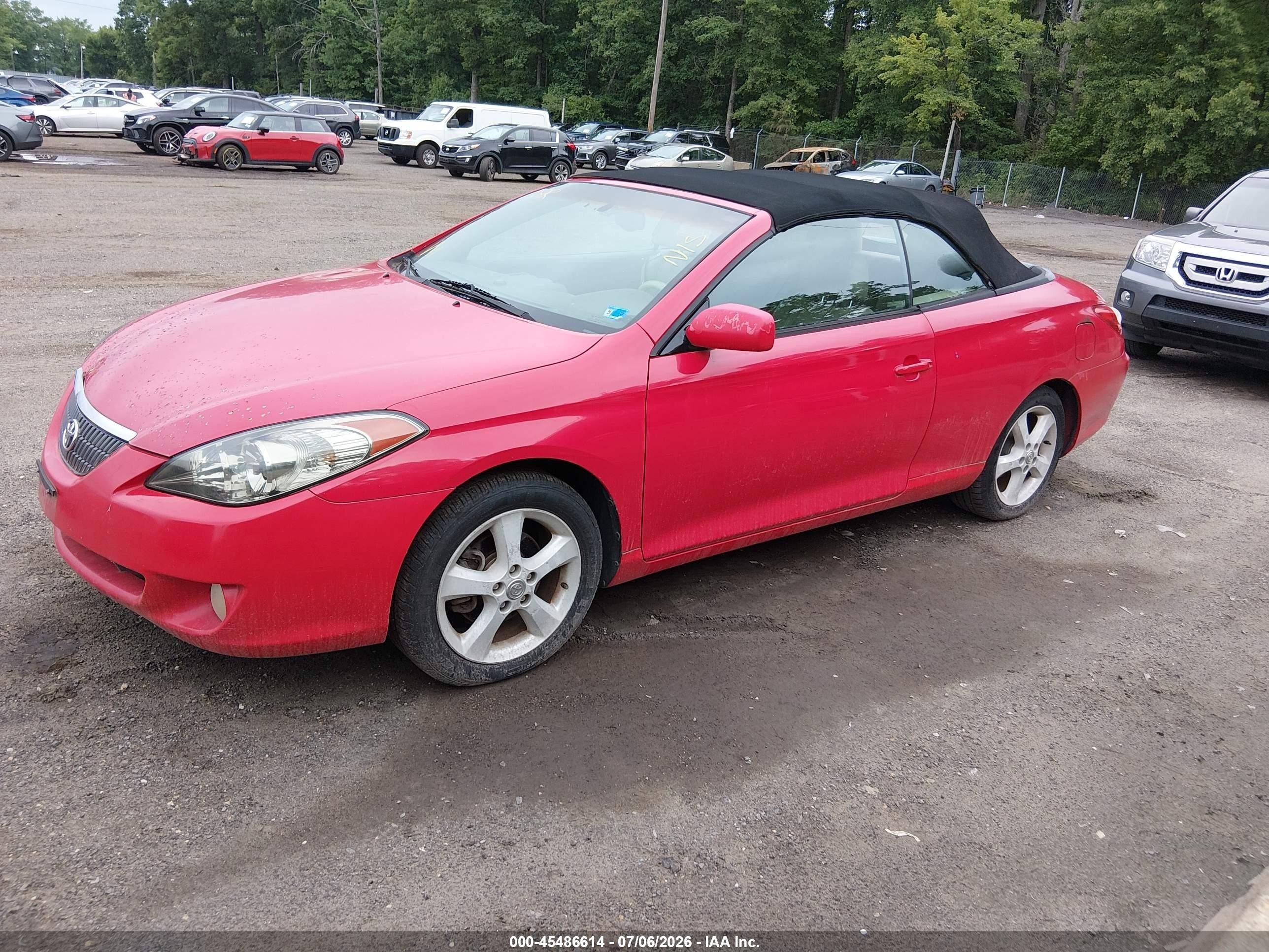 2004 Toyota Camry Solara Sle Red vin: 4T1FA38P74U037809