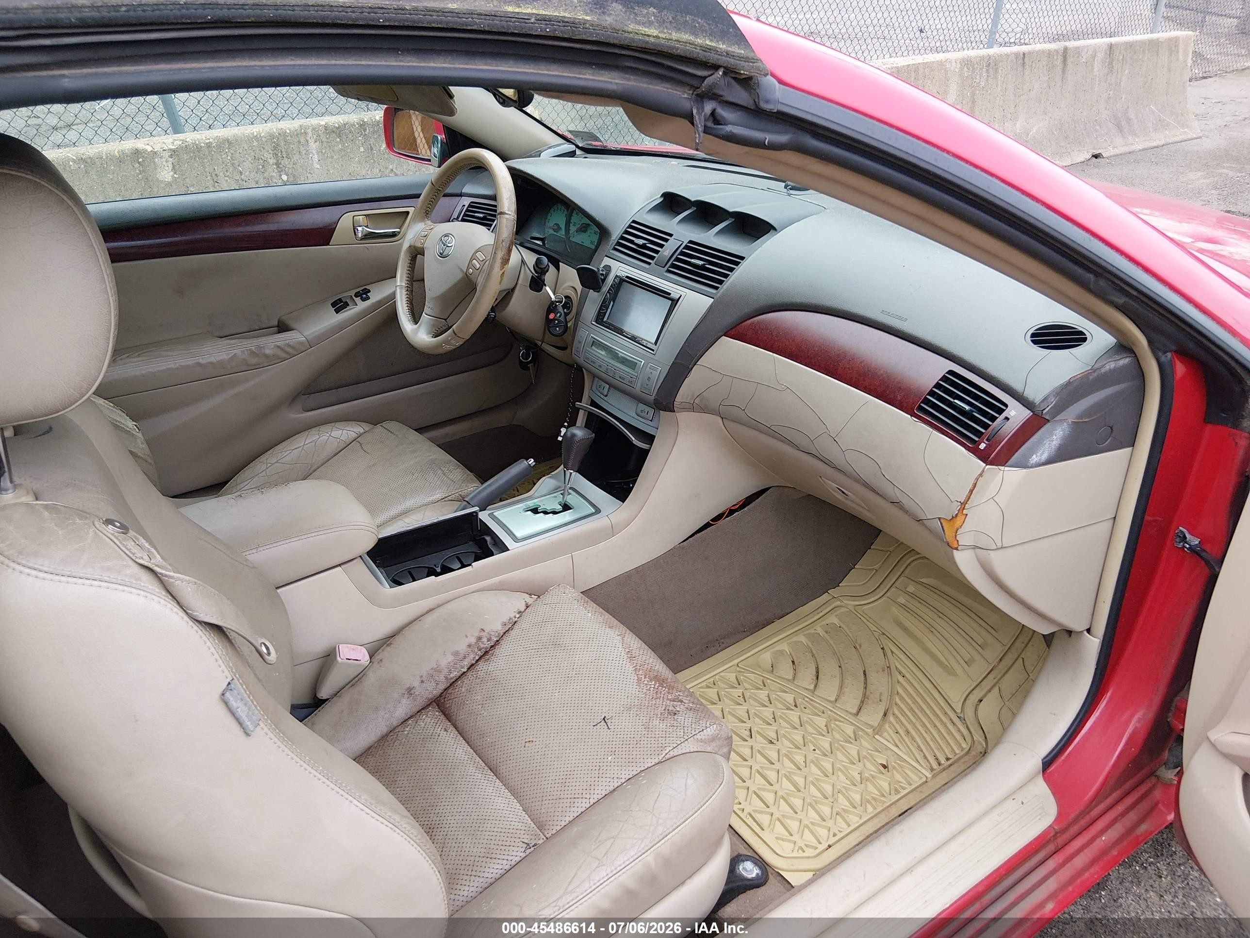 2004 Toyota Camry Solara Sle Red vin: 4T1FA38P74U037809