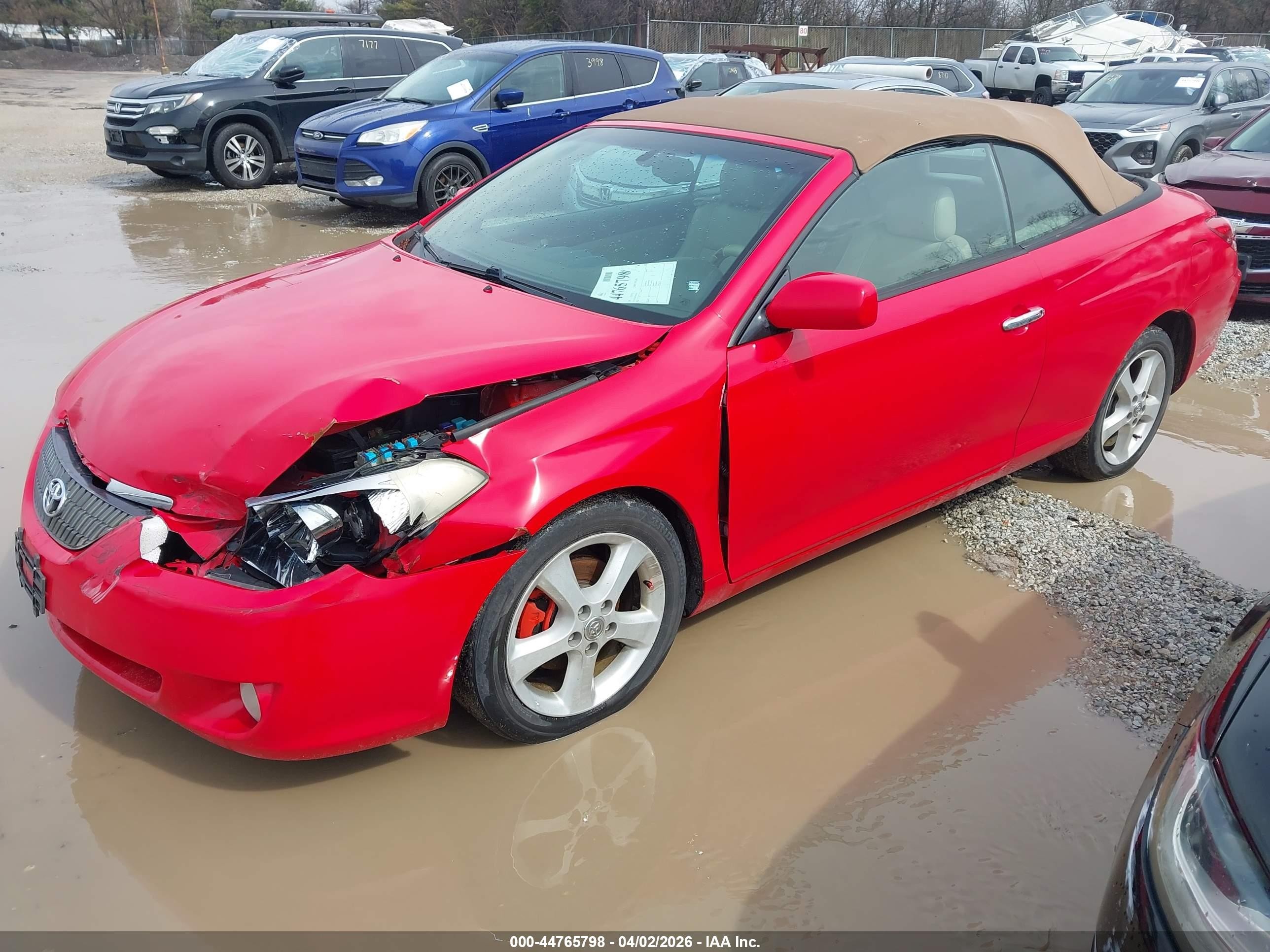 2005 Toyota Camry Solara Sle Red vin: 4T1FA38P75U053879