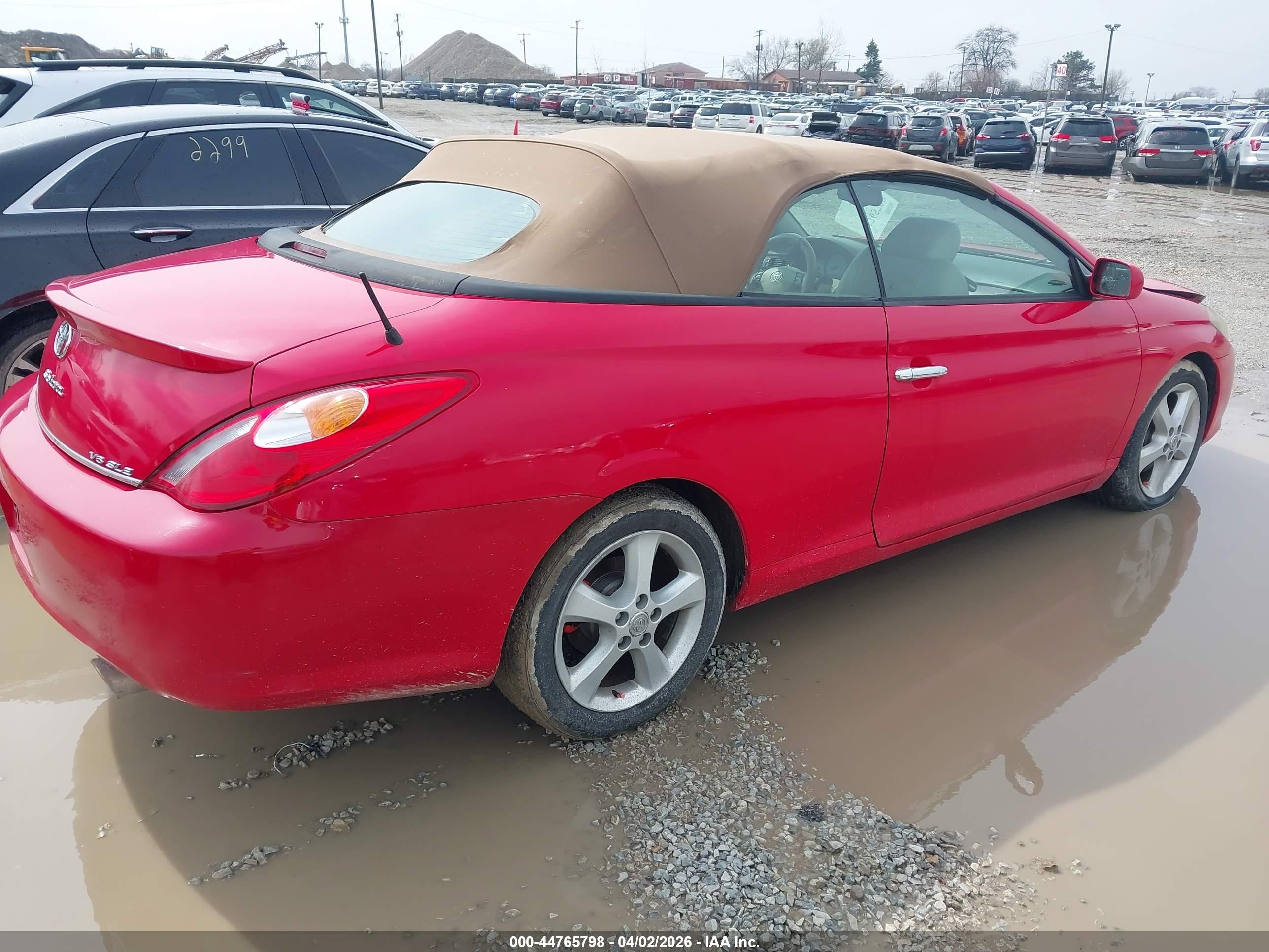2005 Toyota Camry Solara Sle Red vin: 4T1FA38P75U053879