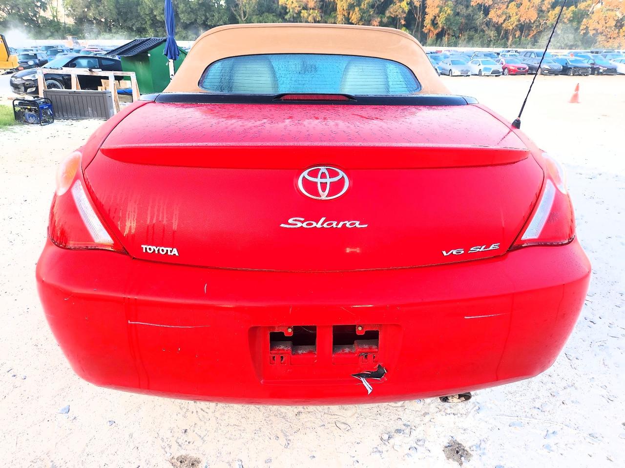 2006 Toyota Camry Solara Sle V6 Red vin: 4T1FA38P76U078783