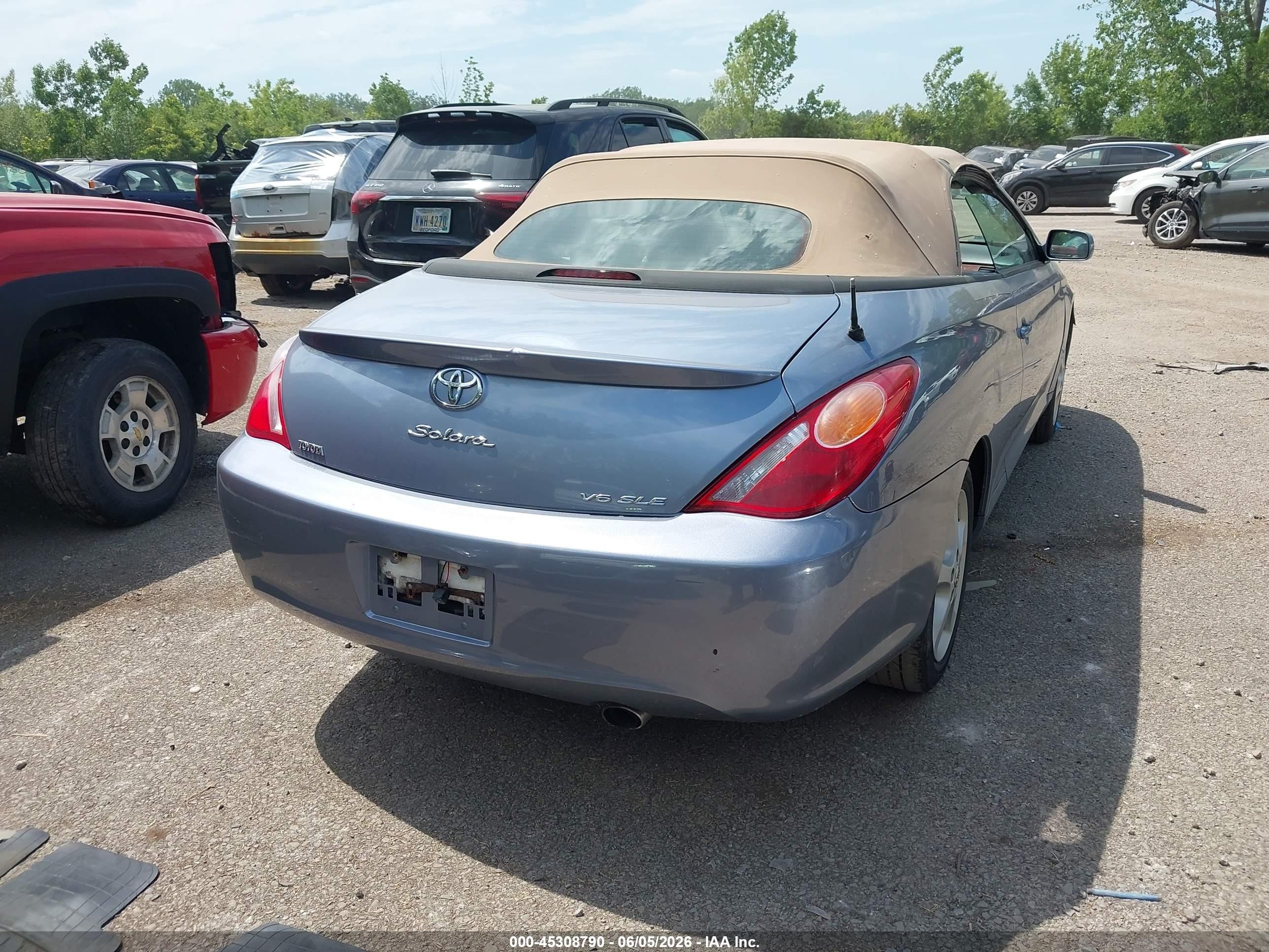 2006 Toyota Camry Solara Sle Синий vin: 4T1FA38P76U079187