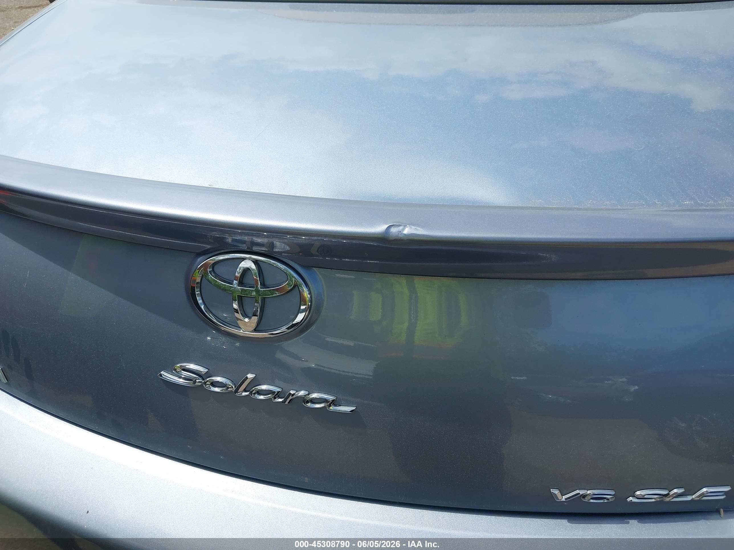 2006 Toyota Camry Solara Sle Синий vin: 4T1FA38P76U079187