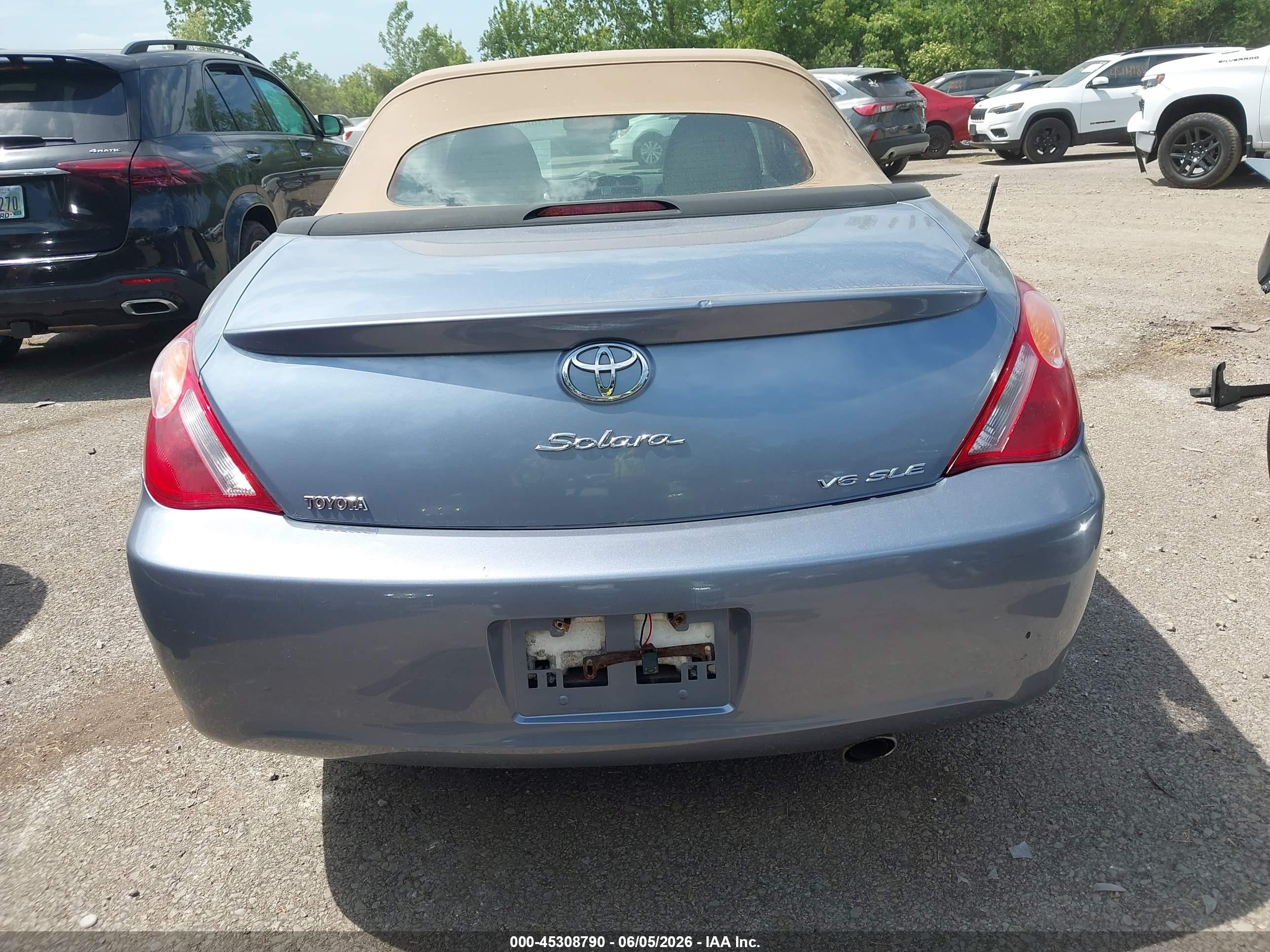 2006 Toyota Camry Solara Sle Синий vin: 4T1FA38P76U079187