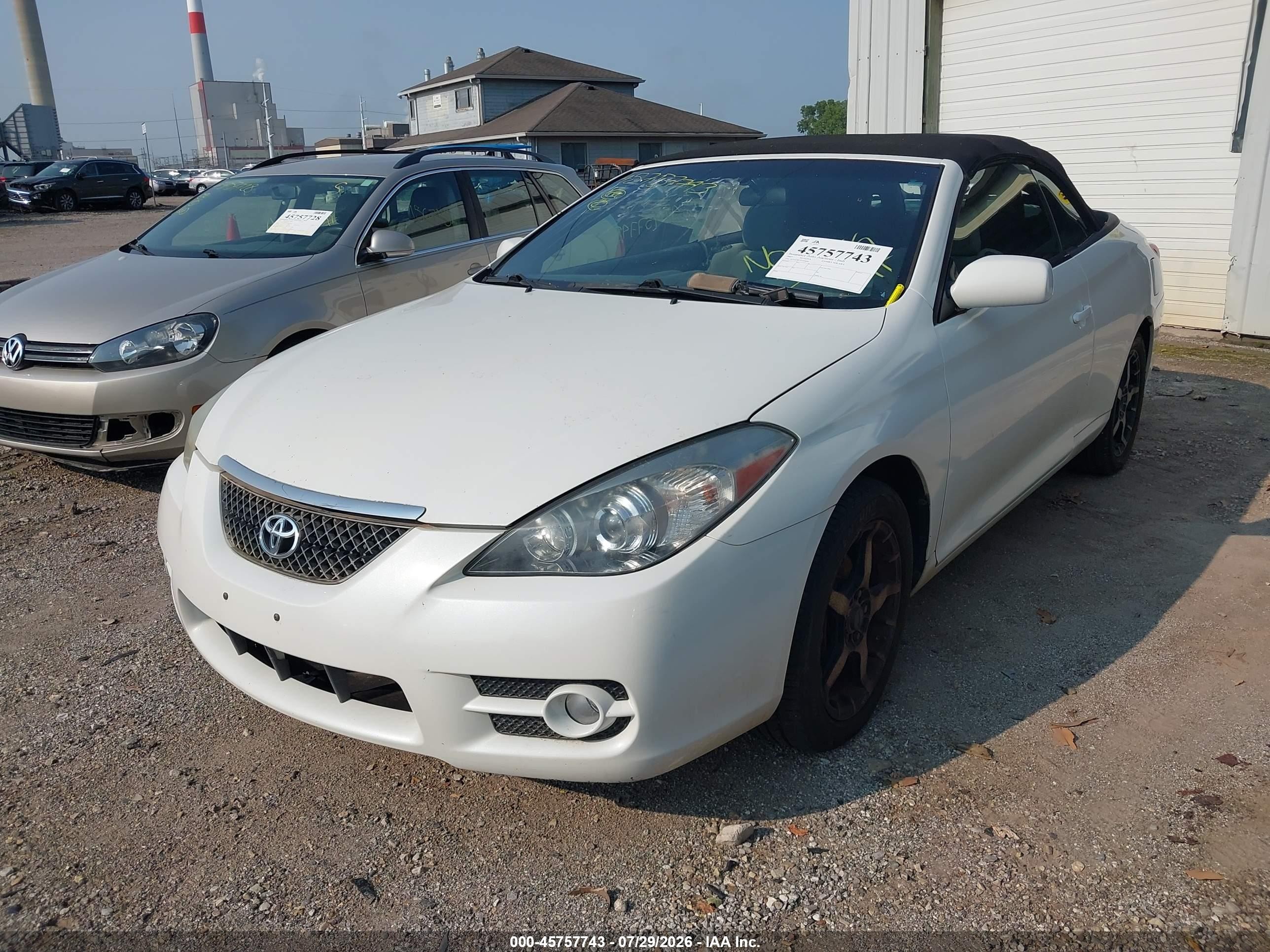 2007 Toyota Camry Solara Se White vin: 4T1FA38P77U124694