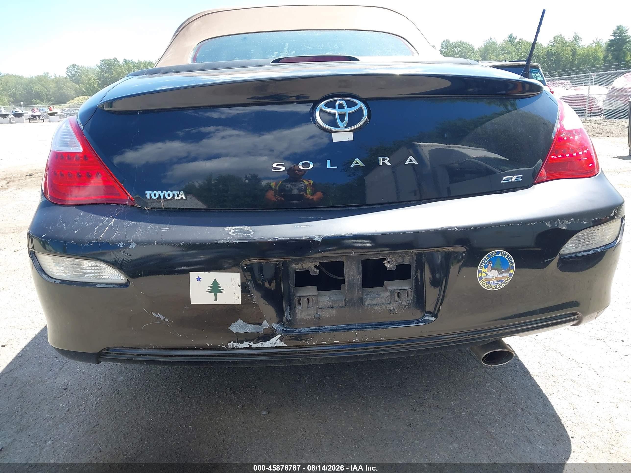 2008 Toyota Camry Solara Se Black vin: 4T1FA38P78U153825