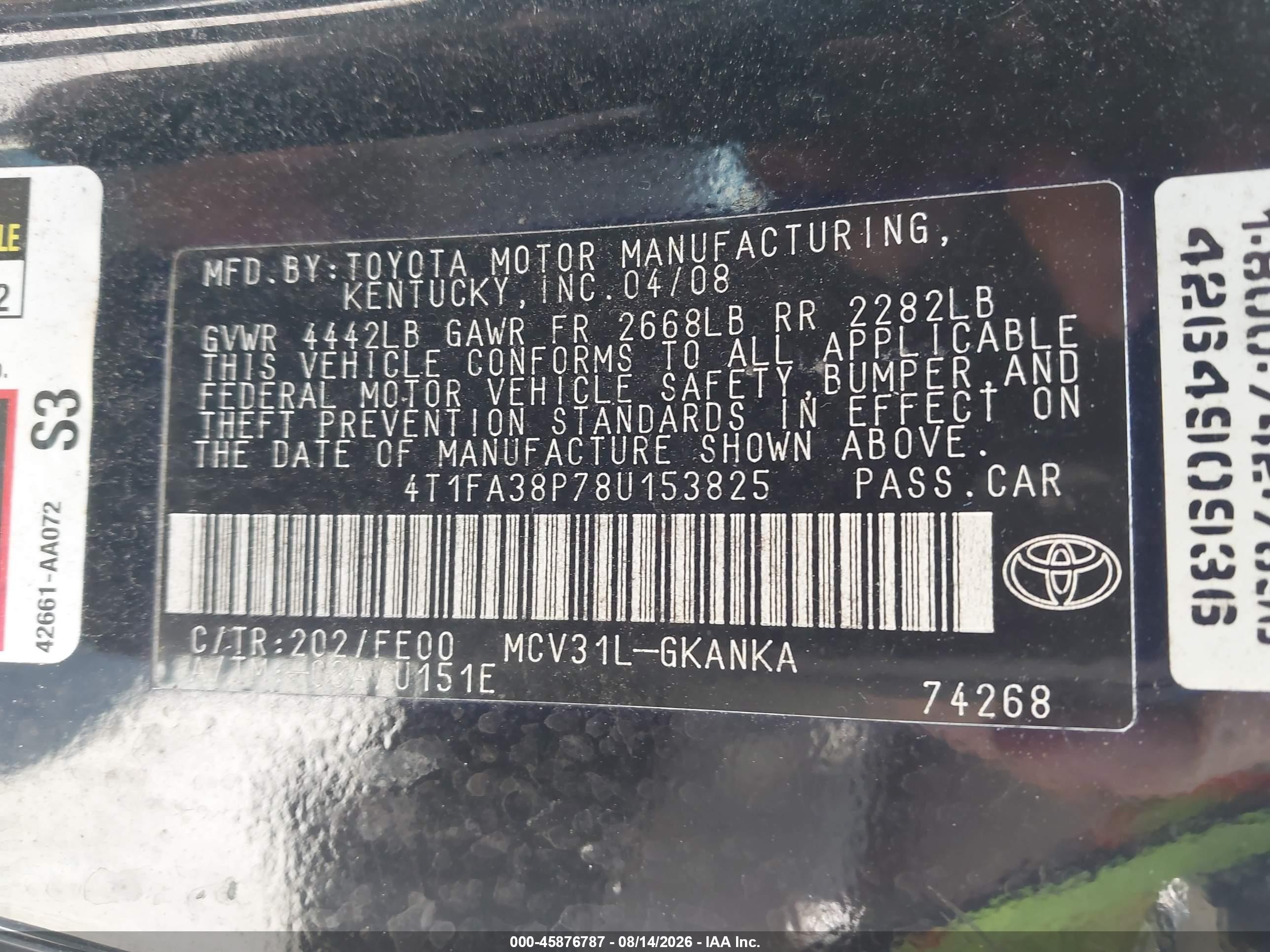 2008 Toyota Camry Solara Se Black vin: 4T1FA38P78U153825