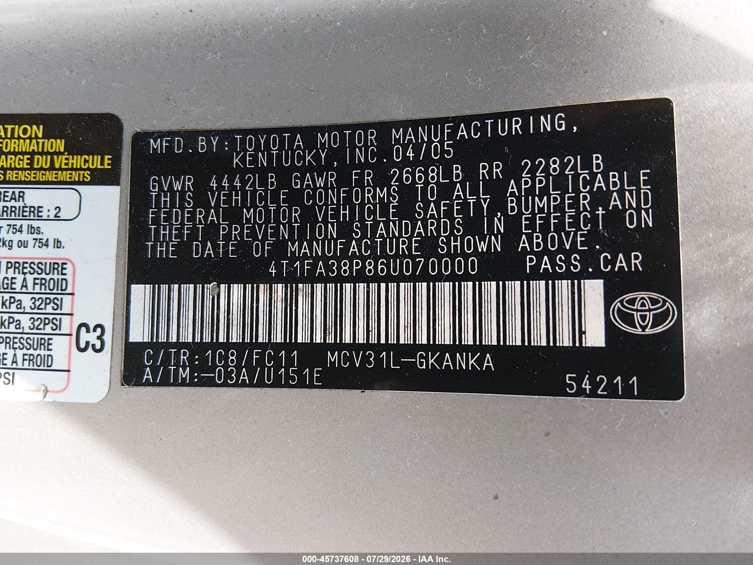 2006 Toyota Camry Solara Se Silver vin: 4T1FA38P86U070000