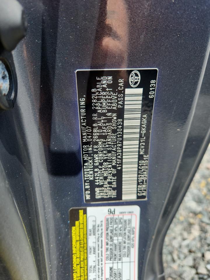 2007 Toyota Camry Solara Sle V6 Gray vin: 4T1FA38P87U130438