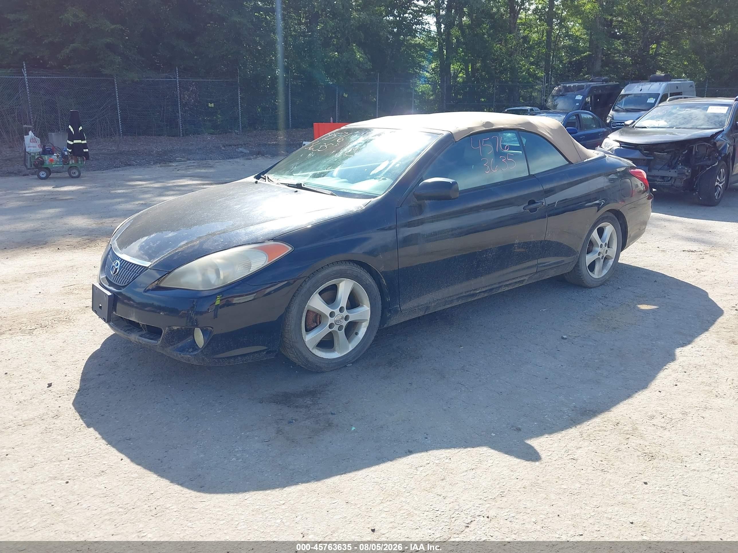 2005 Toyota Camry Solara Sle Black vin: 4T1FA38P95U061417
