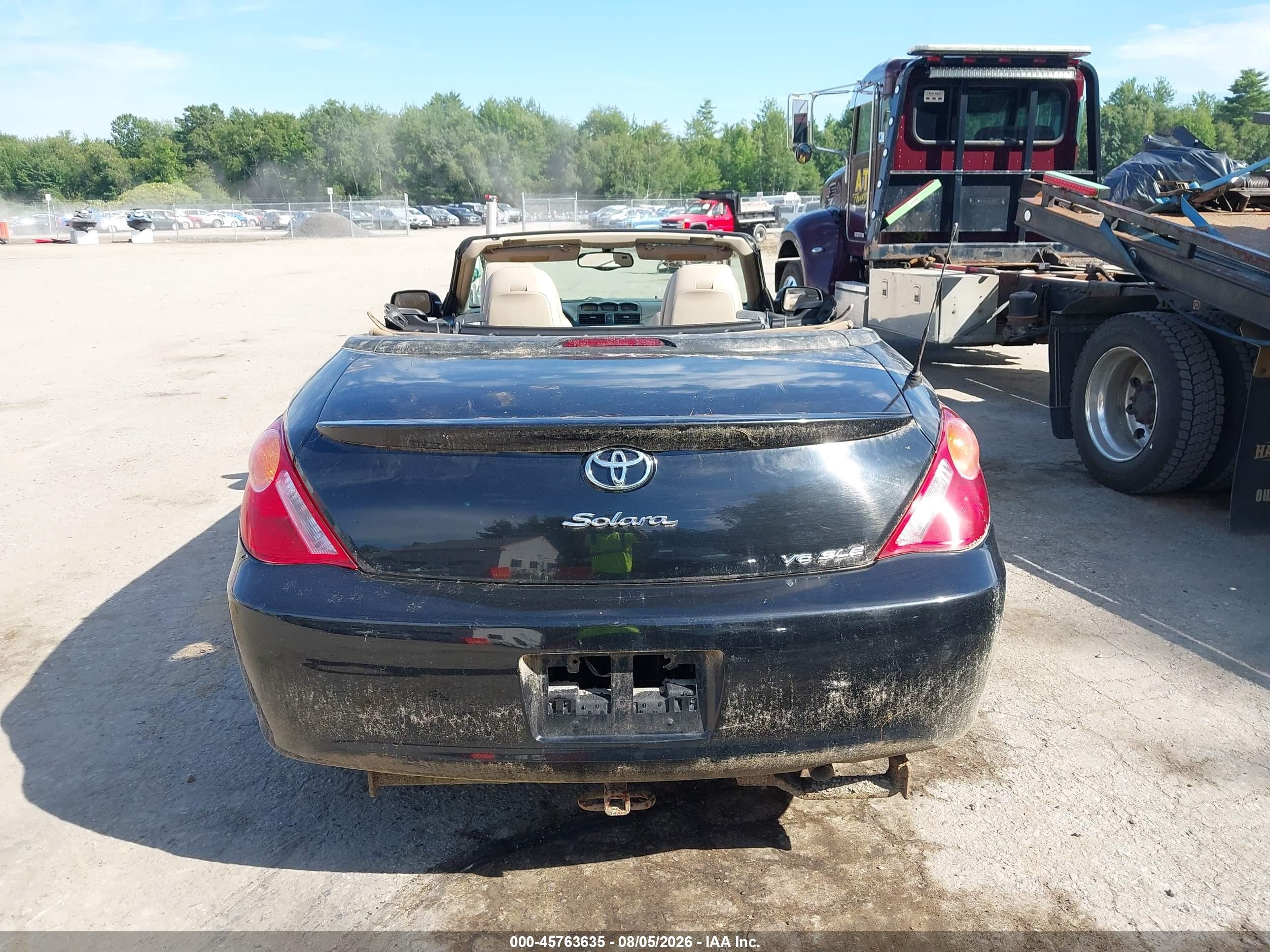 2005 Toyota Camry Solara Sle Black vin: 4T1FA38P95U061417
