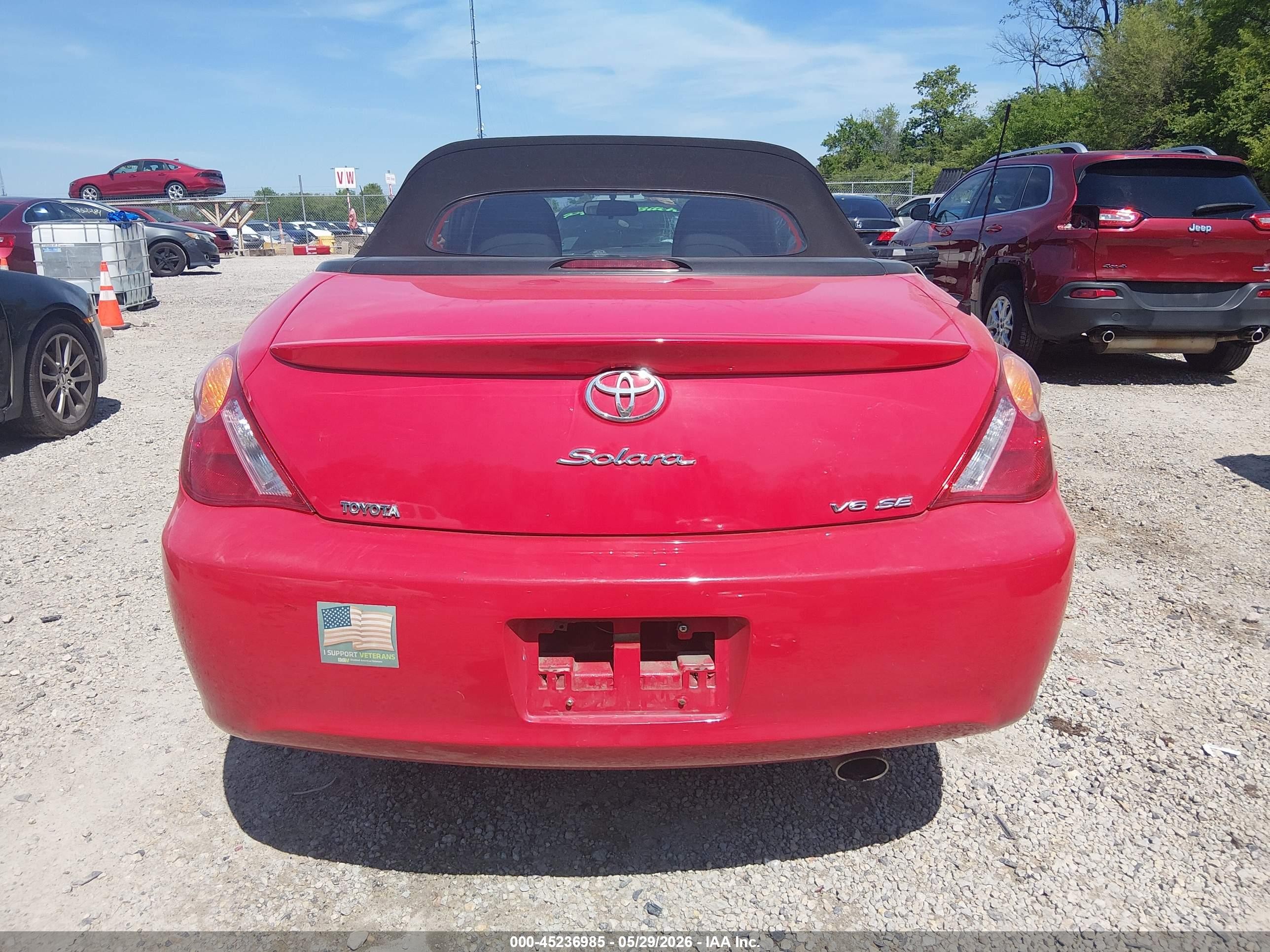 2006 Toyota Camry Solara Se Red vin: 4T1FA38P96U066571