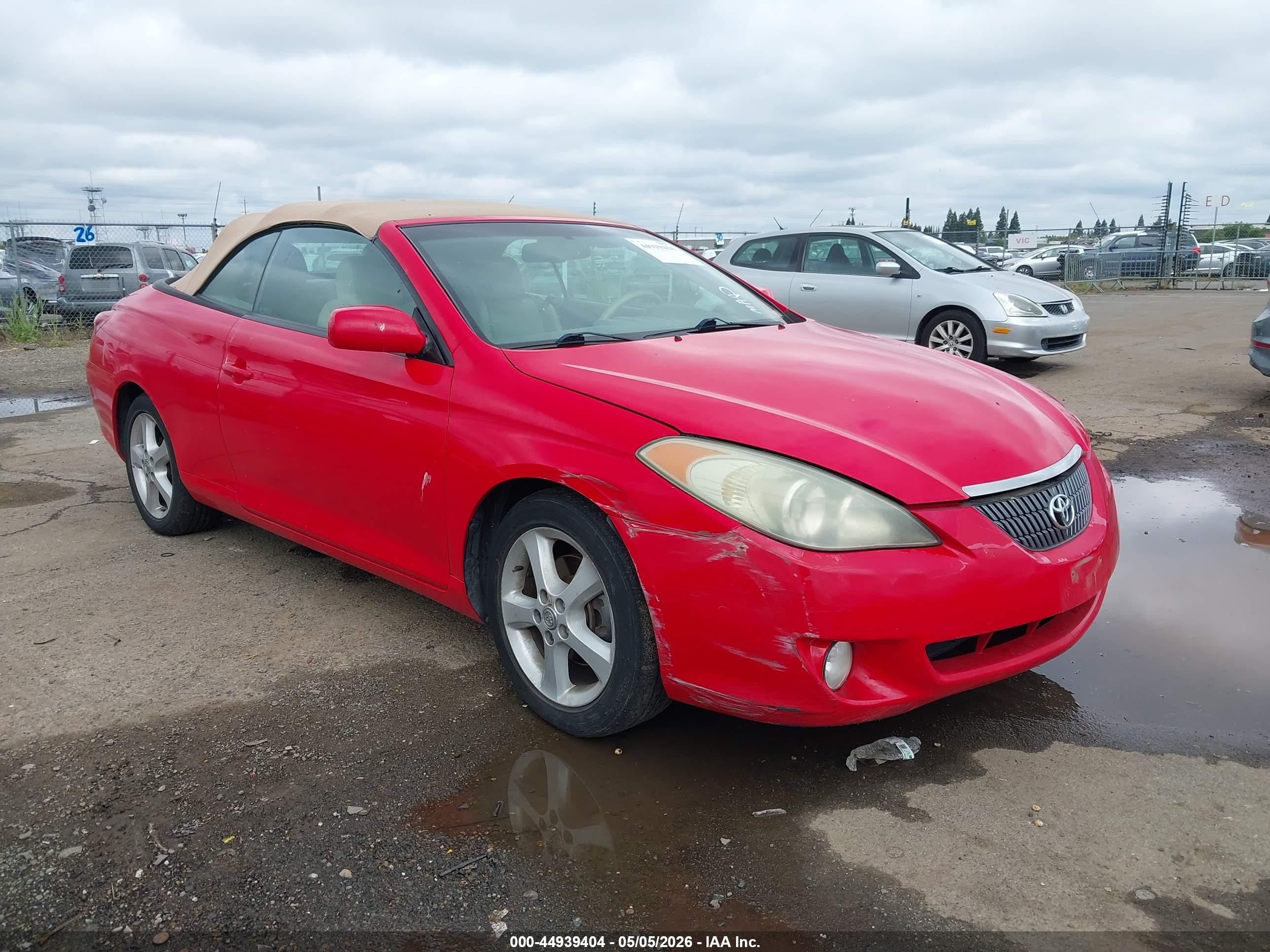2006 Toyota Camry Solara Sle Red vin: 4T1FA38P96U096797