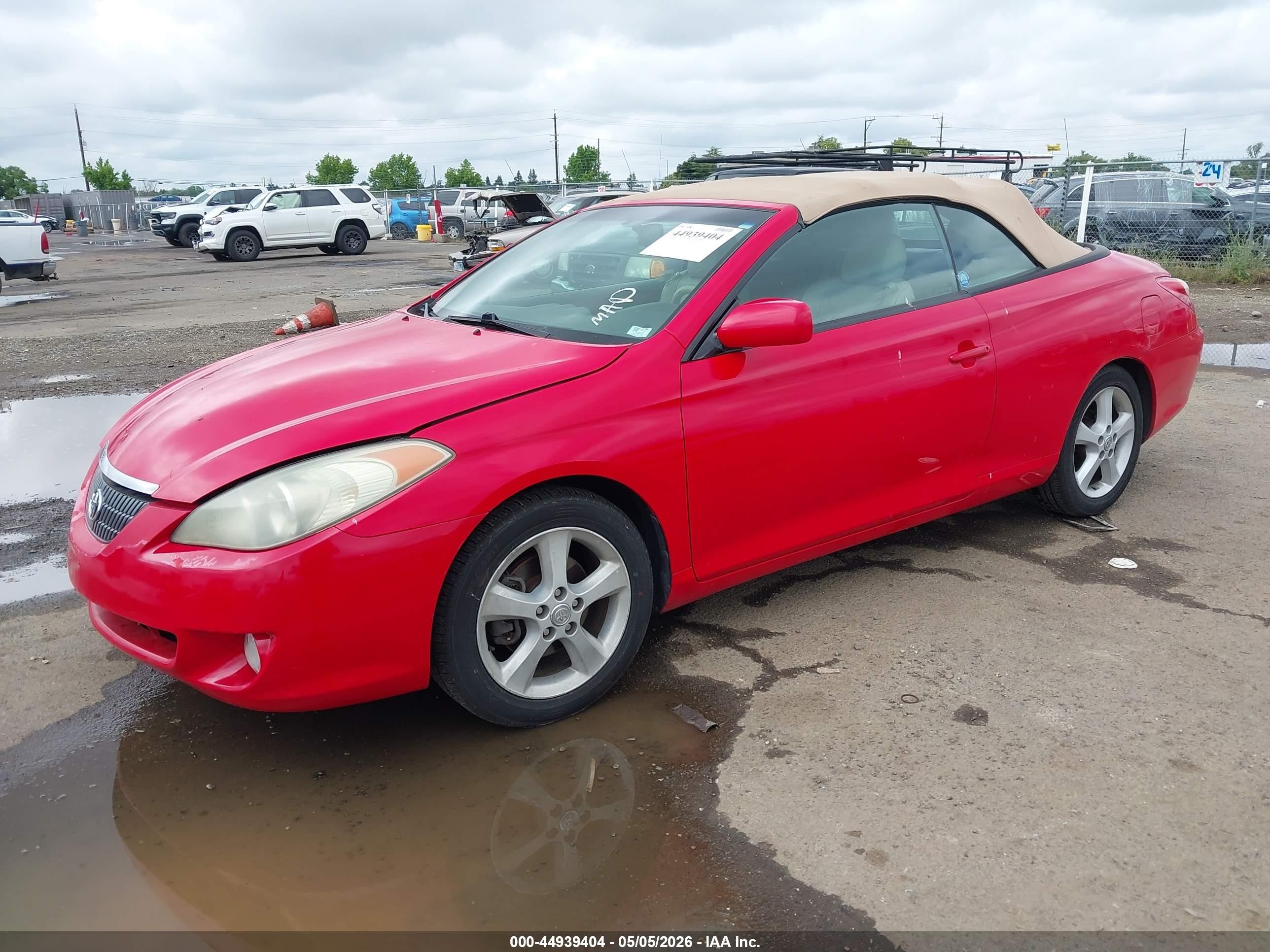 2006 Toyota Camry Solara Sle Red vin: 4T1FA38P96U096797