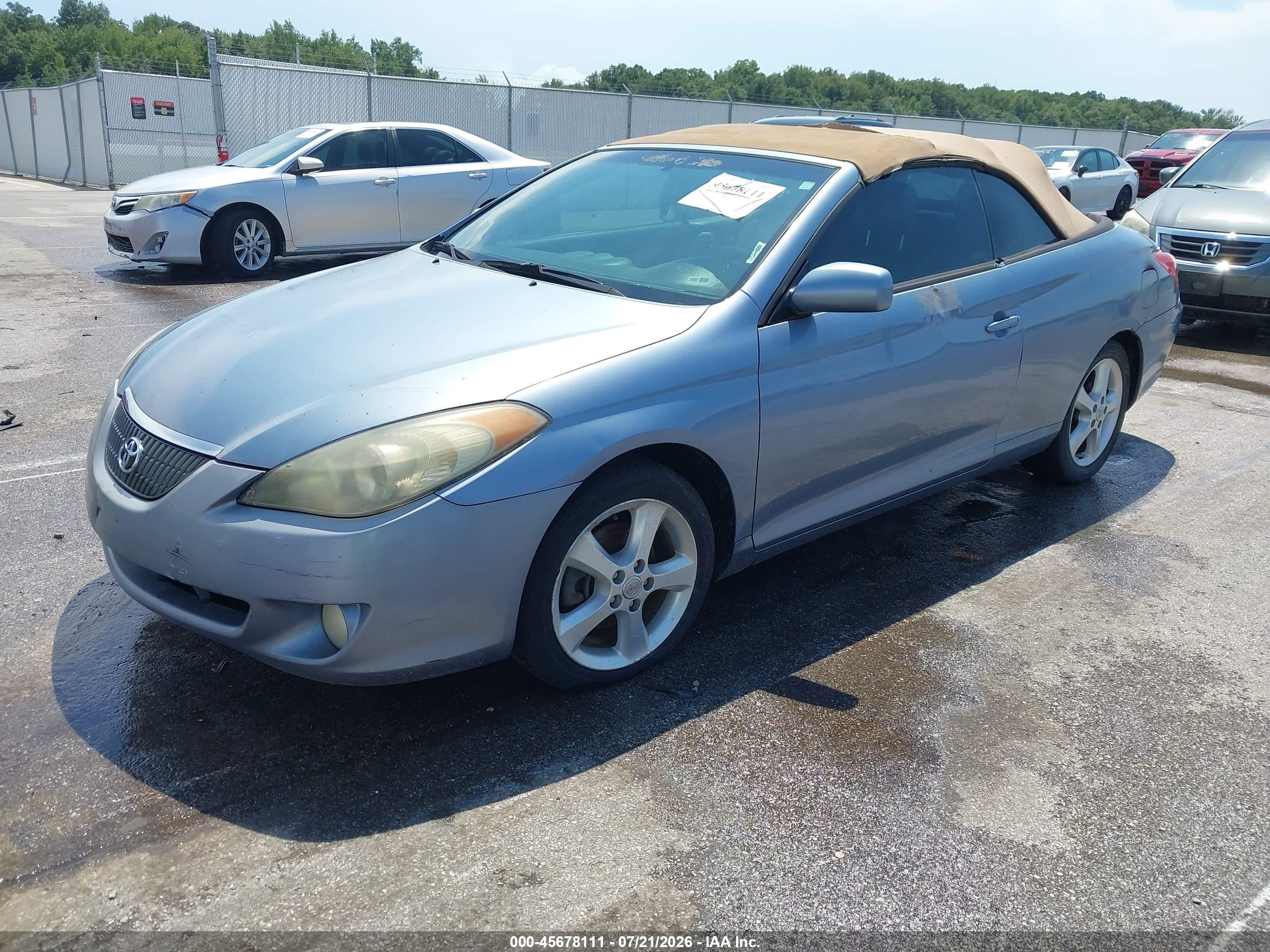 2006 Toyota Camry Solara Sle Blue vin: 4T1FA38P96U098646