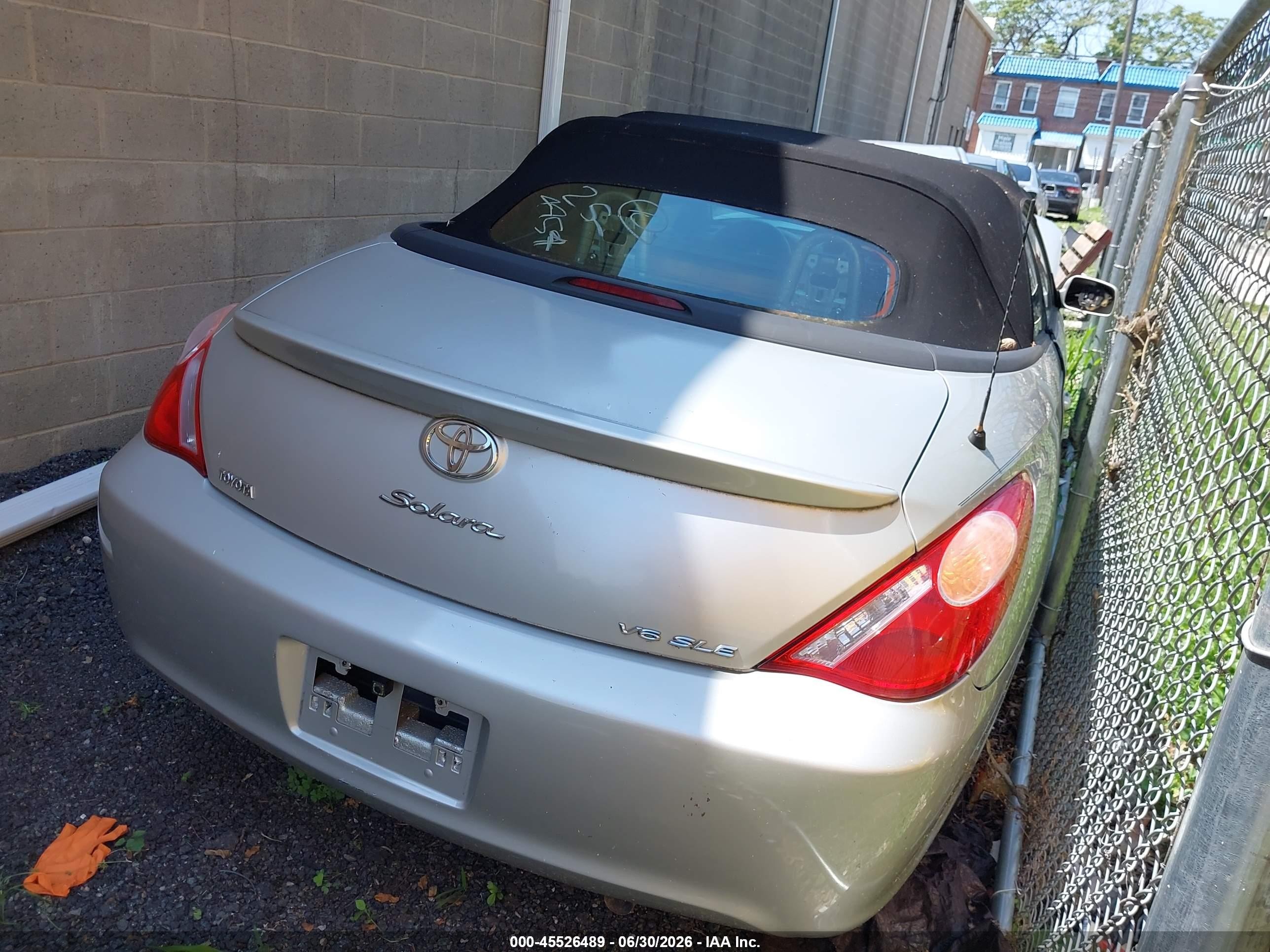 2006 Toyota Camry Solara Sle Silver vin: 4T1FA38P96U106695