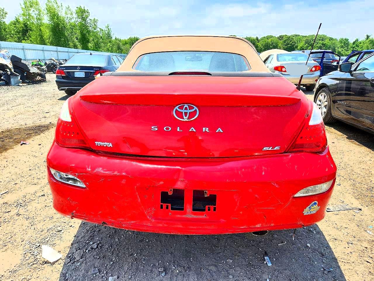 2007 Toyota Camry Solara Sle V6 Красный vin: 4T1FA38P97U112238