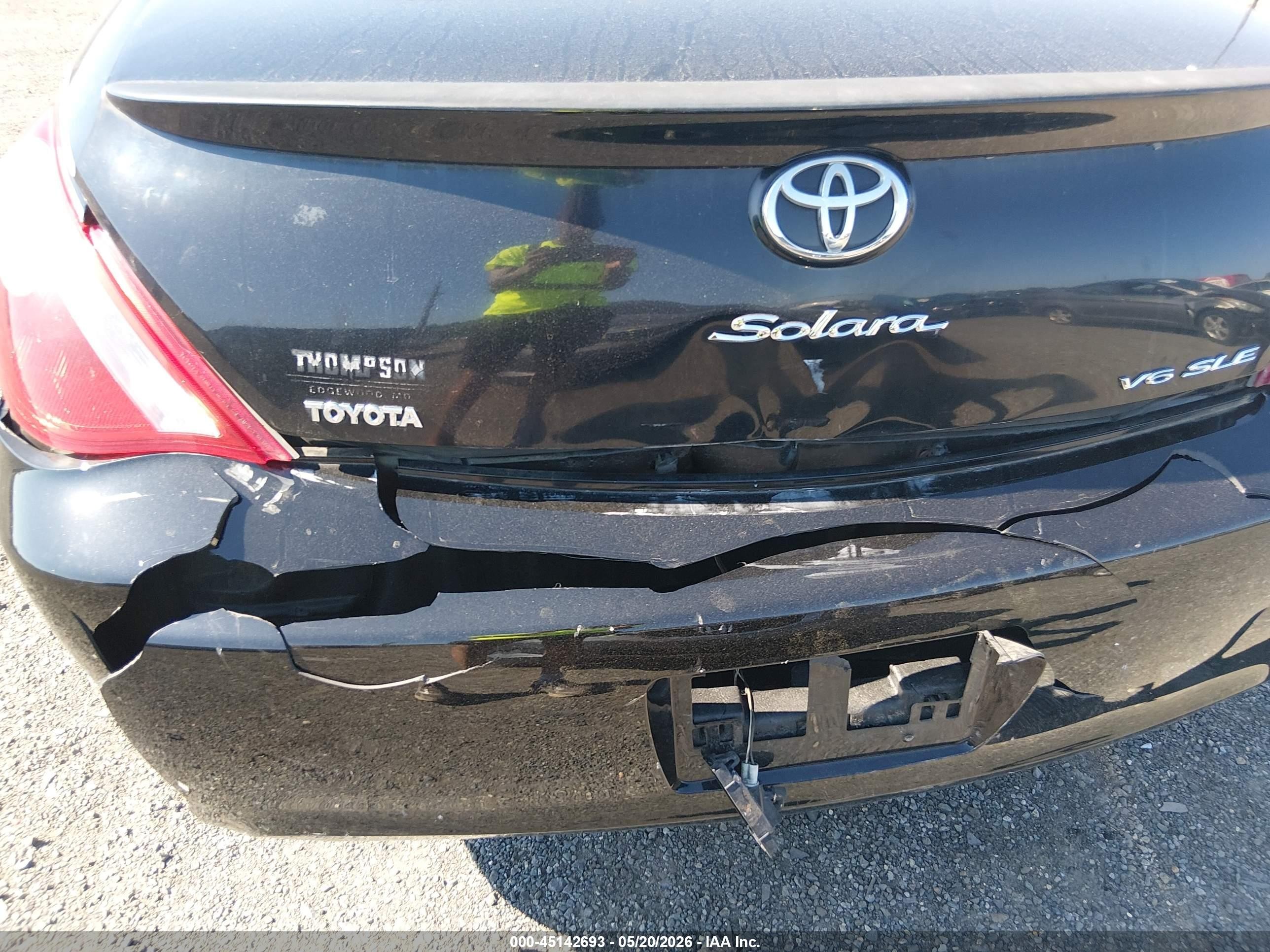 2005 Toyota Camry Solara Sle Black vin: 4T1FA38PX5U039460