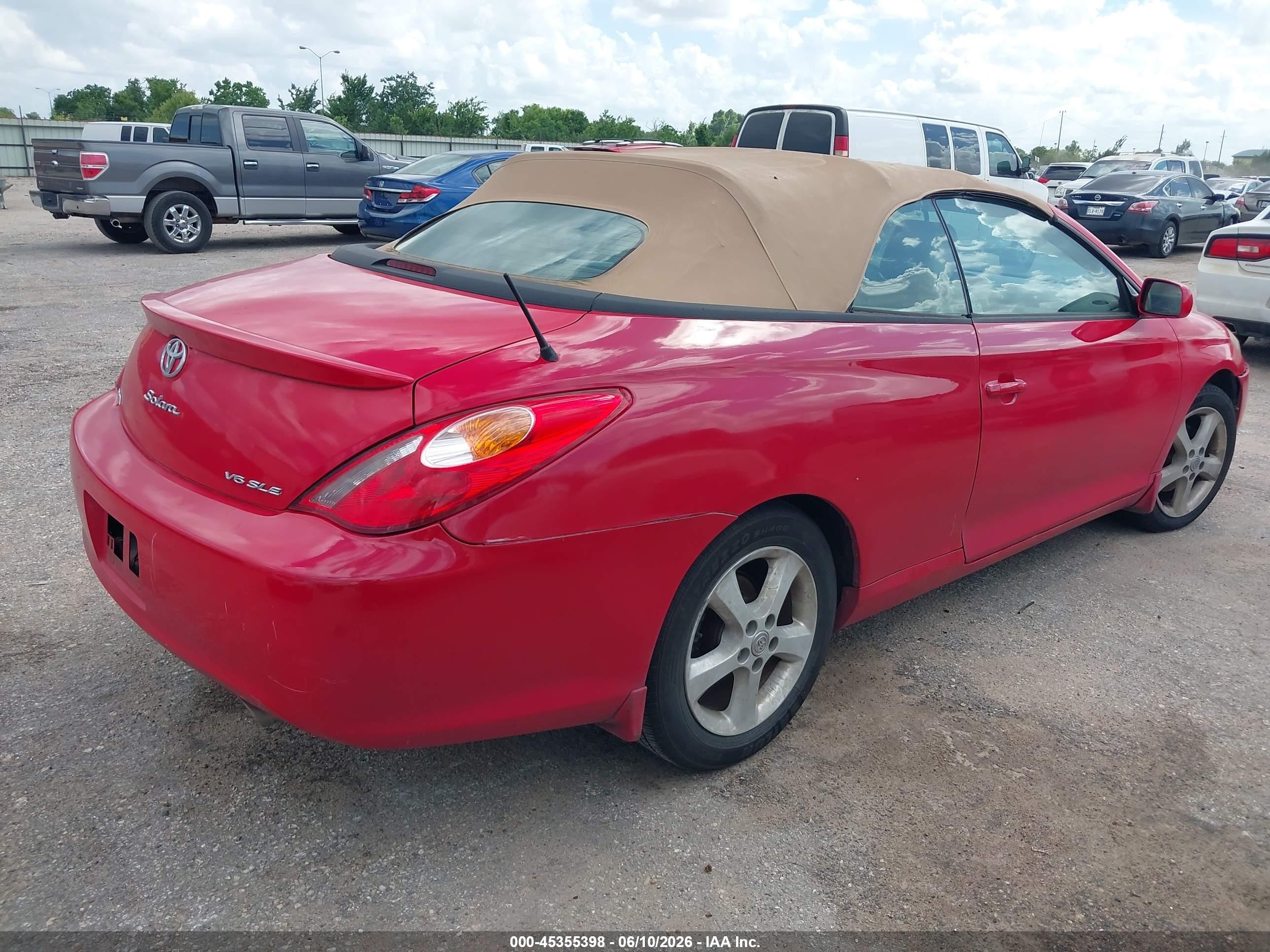 2006 Toyota Camry Solara Sle Red vin: 4T1FA38PX6U072234