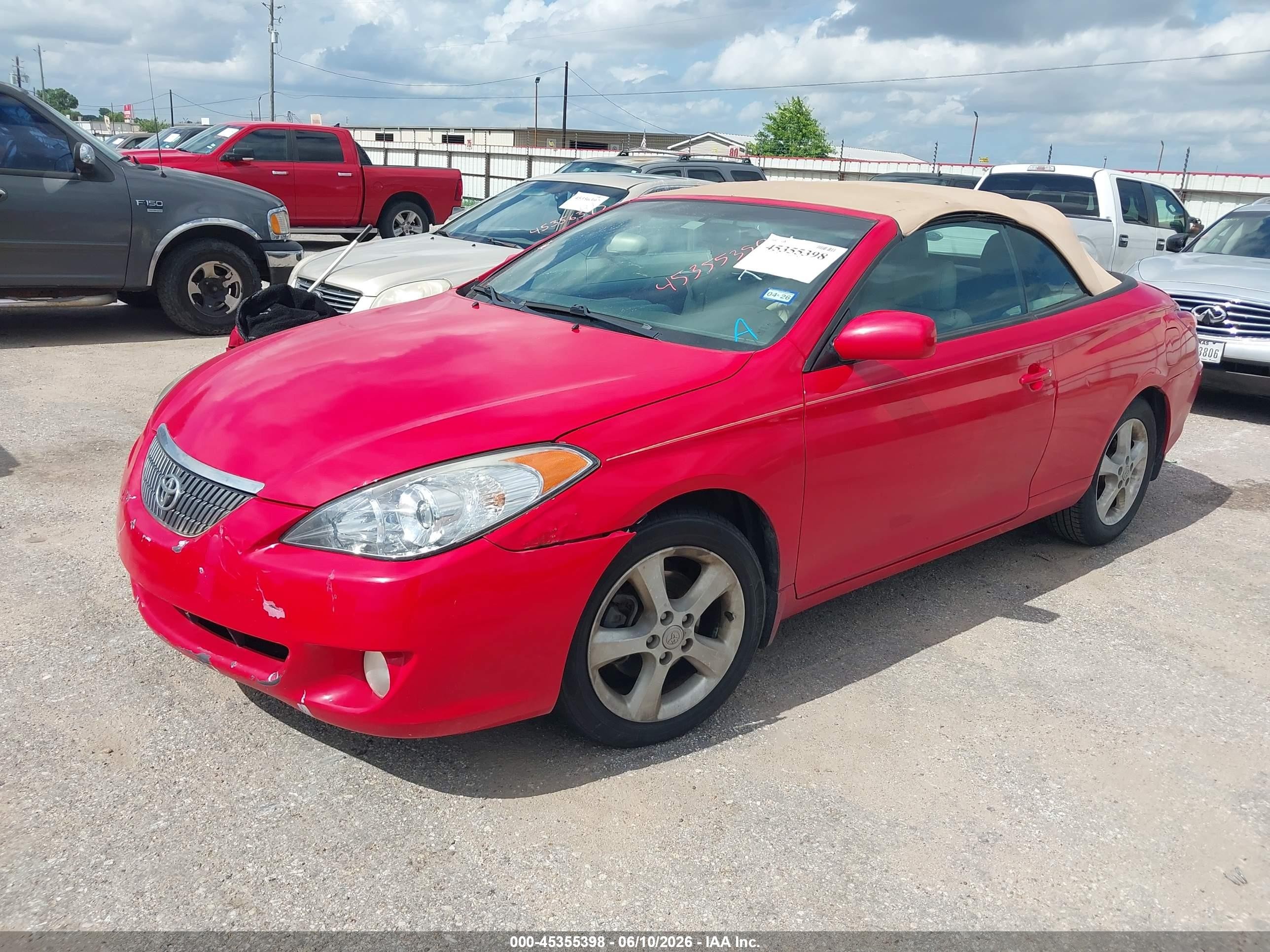 2006 Toyota Camry Solara Sle Red vin: 4T1FA38PX6U072234