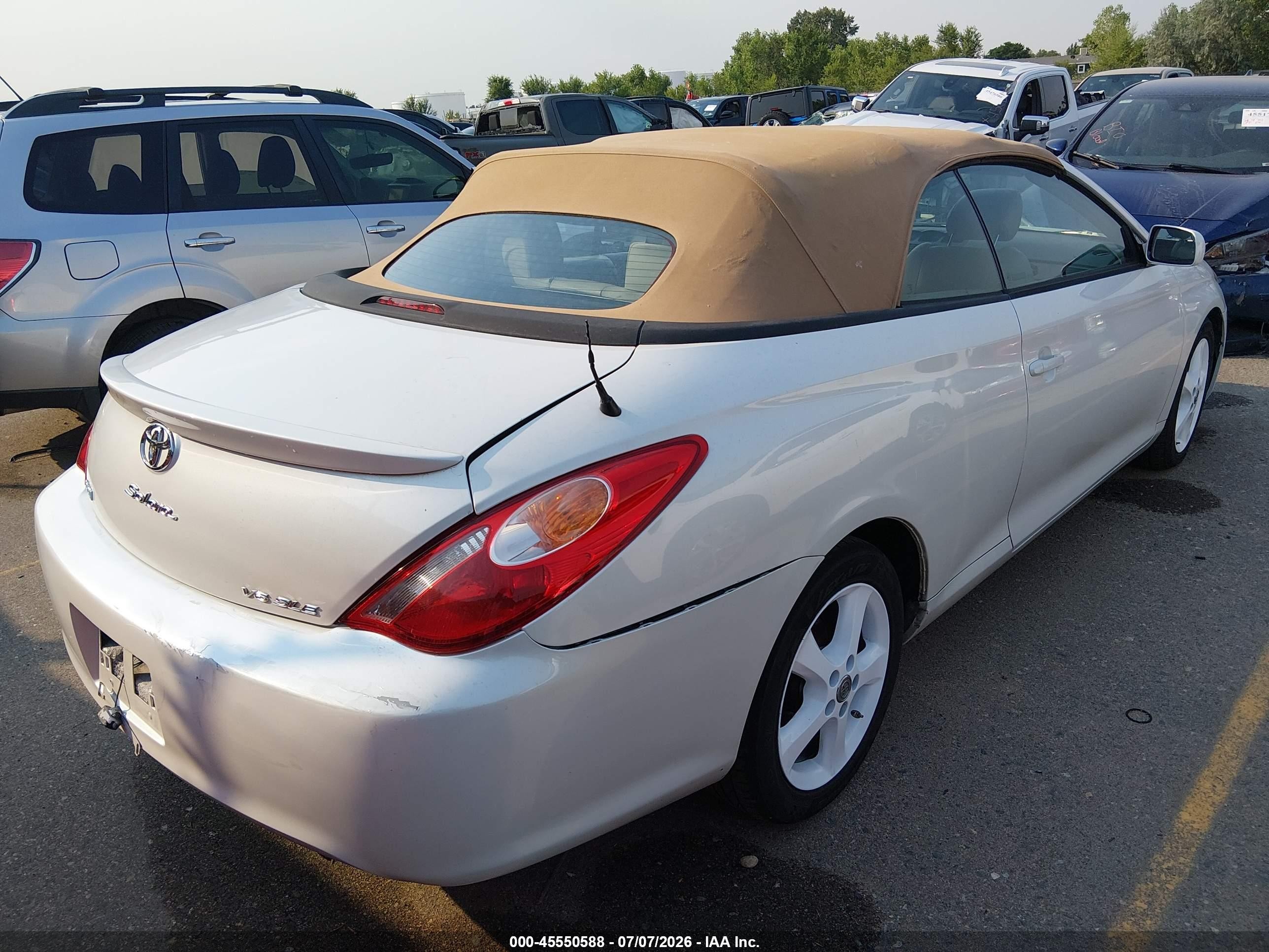 2006 Toyota Camry Solara Sle White vin: 4T1FA38PX6U095917
