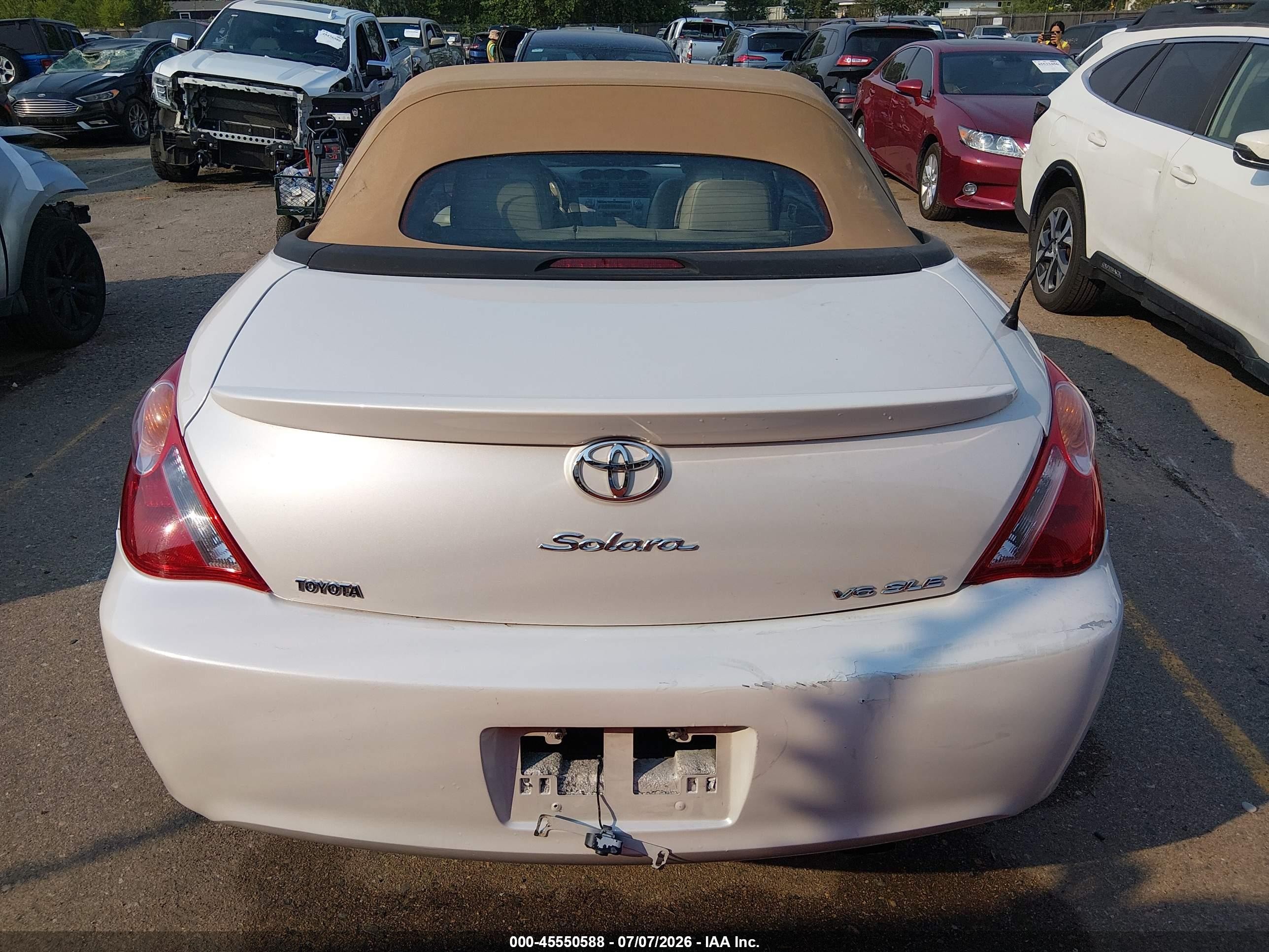 2006 Toyota Camry Solara Sle White vin: 4T1FA38PX6U095917