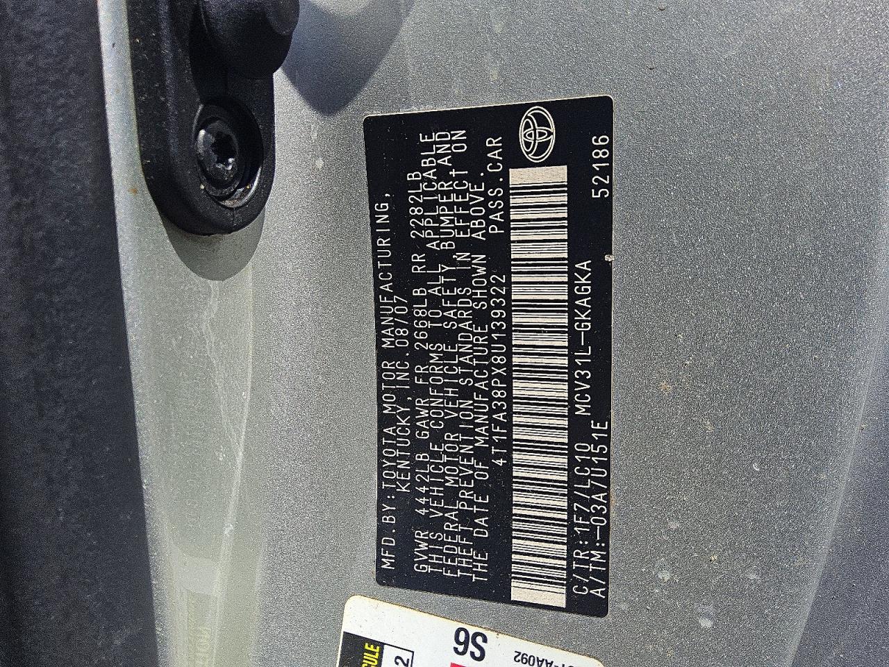 2008 Toyota Camry Solara Sle V6 Gray vin: 4T1FA38PX8U139322