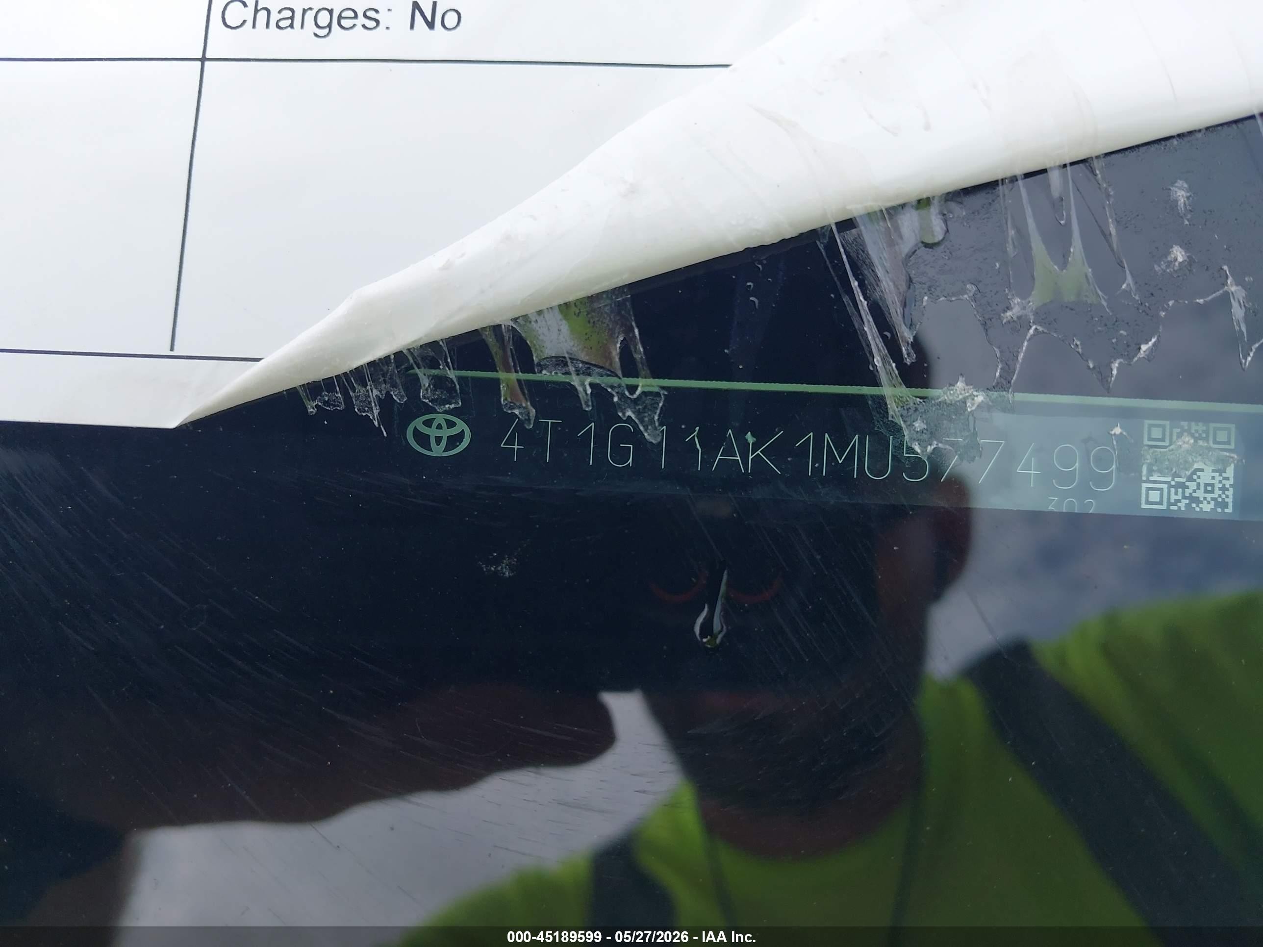 2021 Toyota Camry Se White vin: 4T1G11AK1MU577499