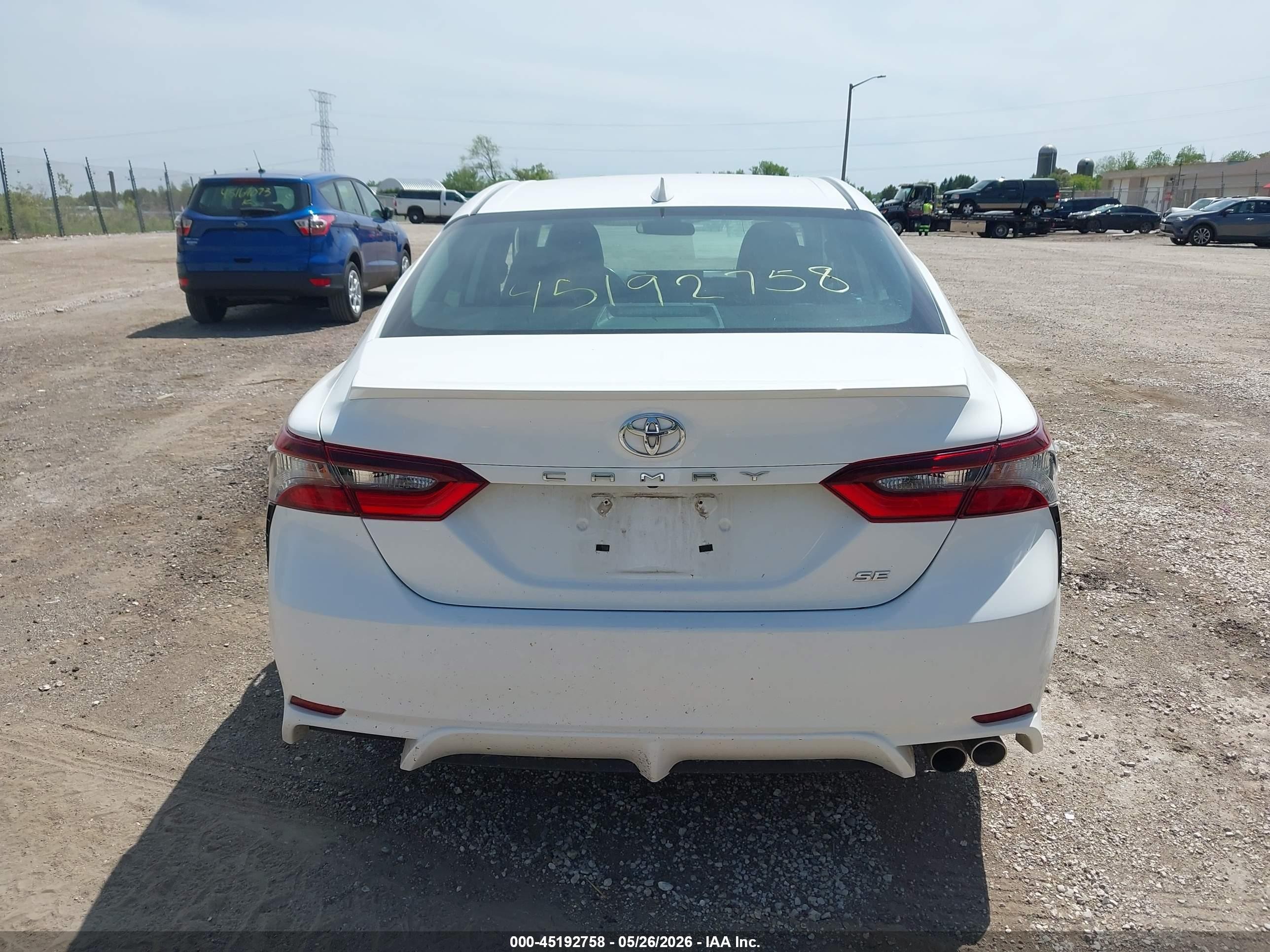2021 Toyota Camry Se White vin: 4T1G11AK8MU549554