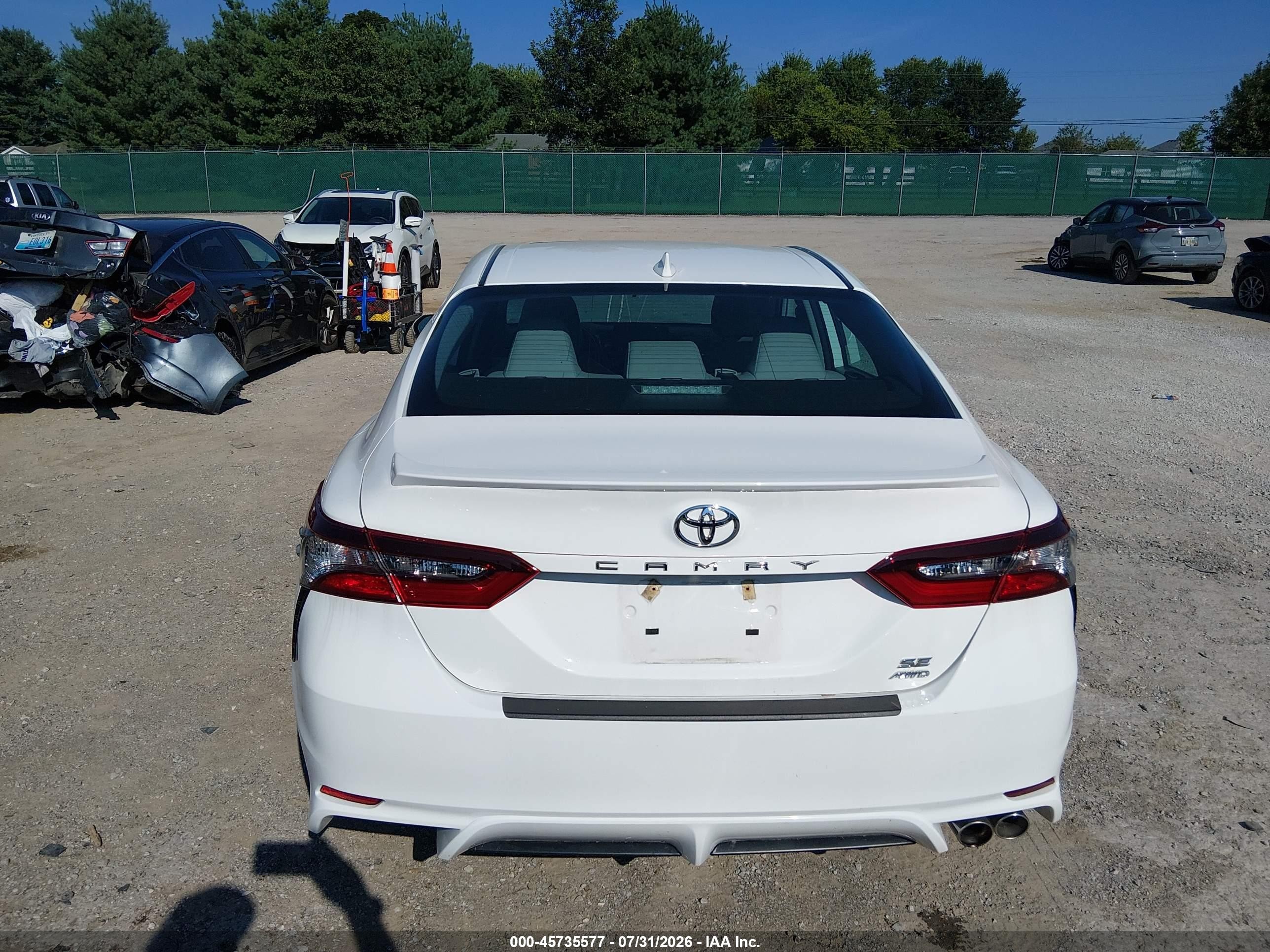 2021 Toyota Camry Se Awd Белый vin: 4T1G11BK8MU040076