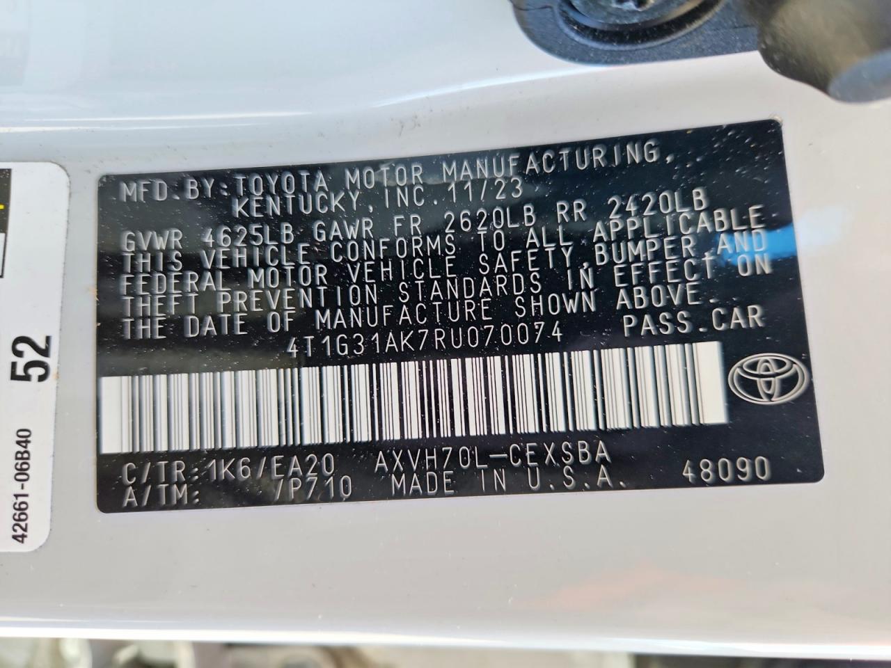 2024 Toyota Camry Hybrid Se Gray vin: 4T1G31AK7RU070074