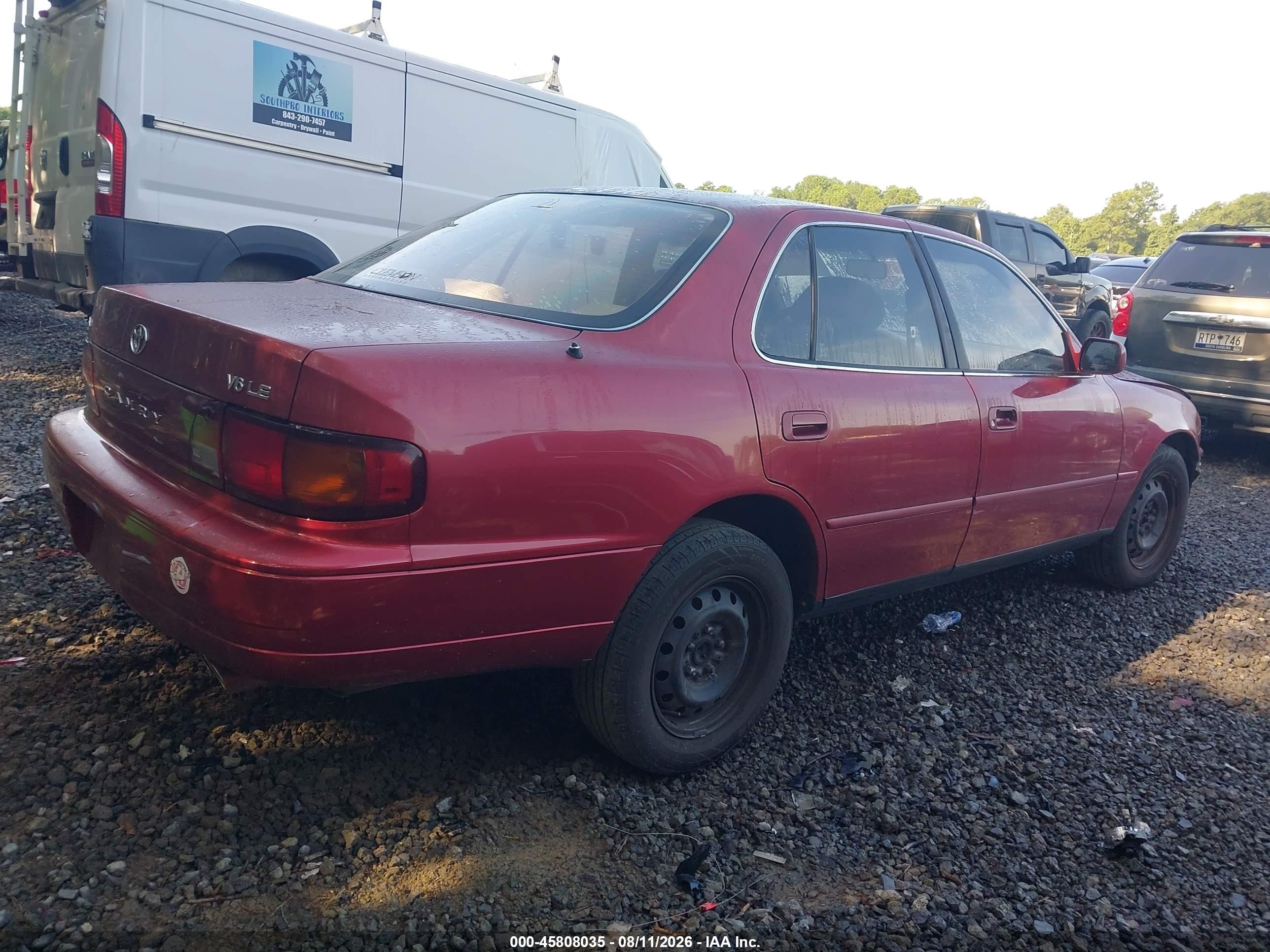 1995 Toyota Camry Le Burgundy vin: 4T1GK12E8SU111474