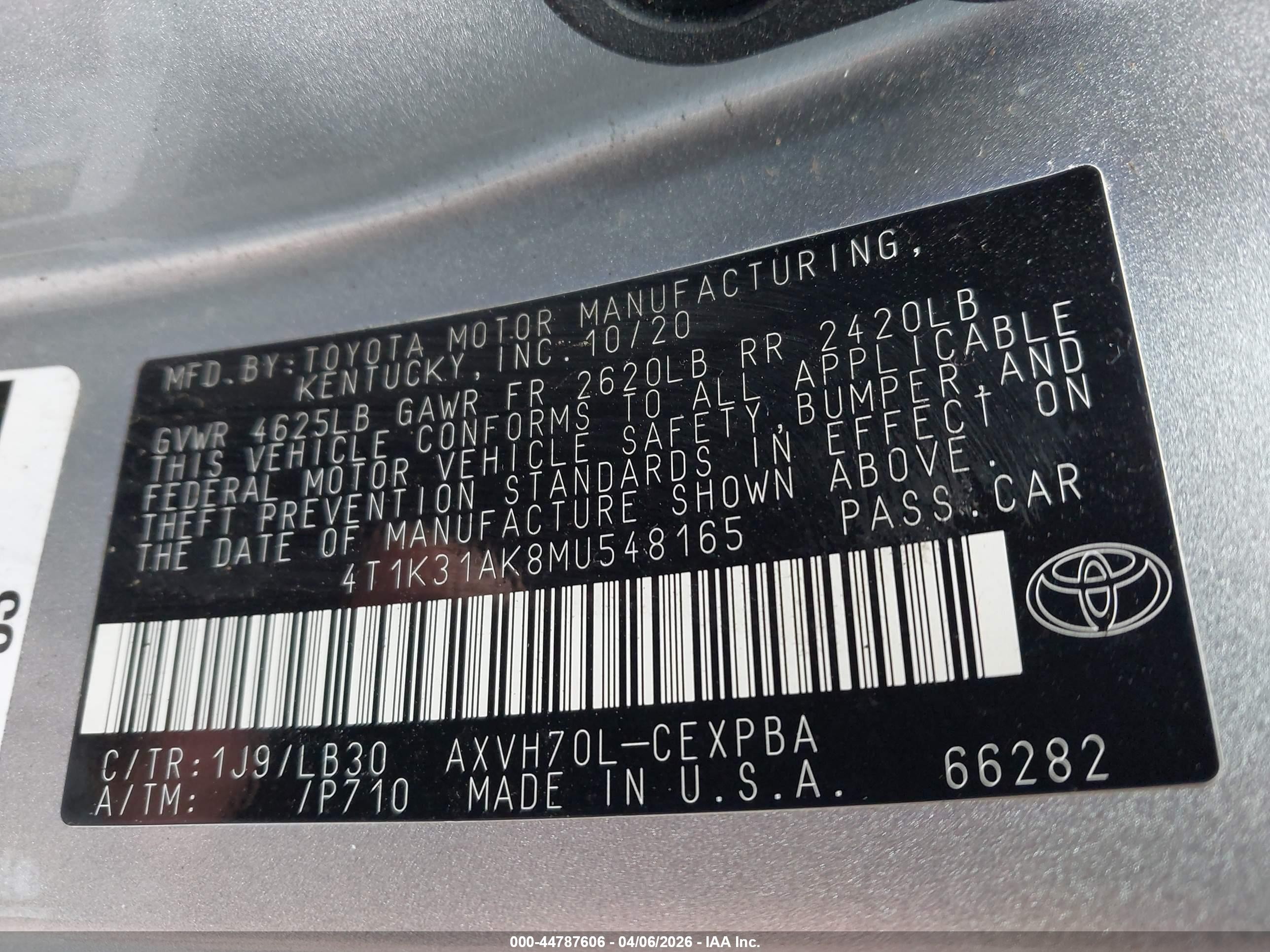 2021 Toyota Camry Xse Hybrid Серебряный vin: 4T1K31AK8MU548165