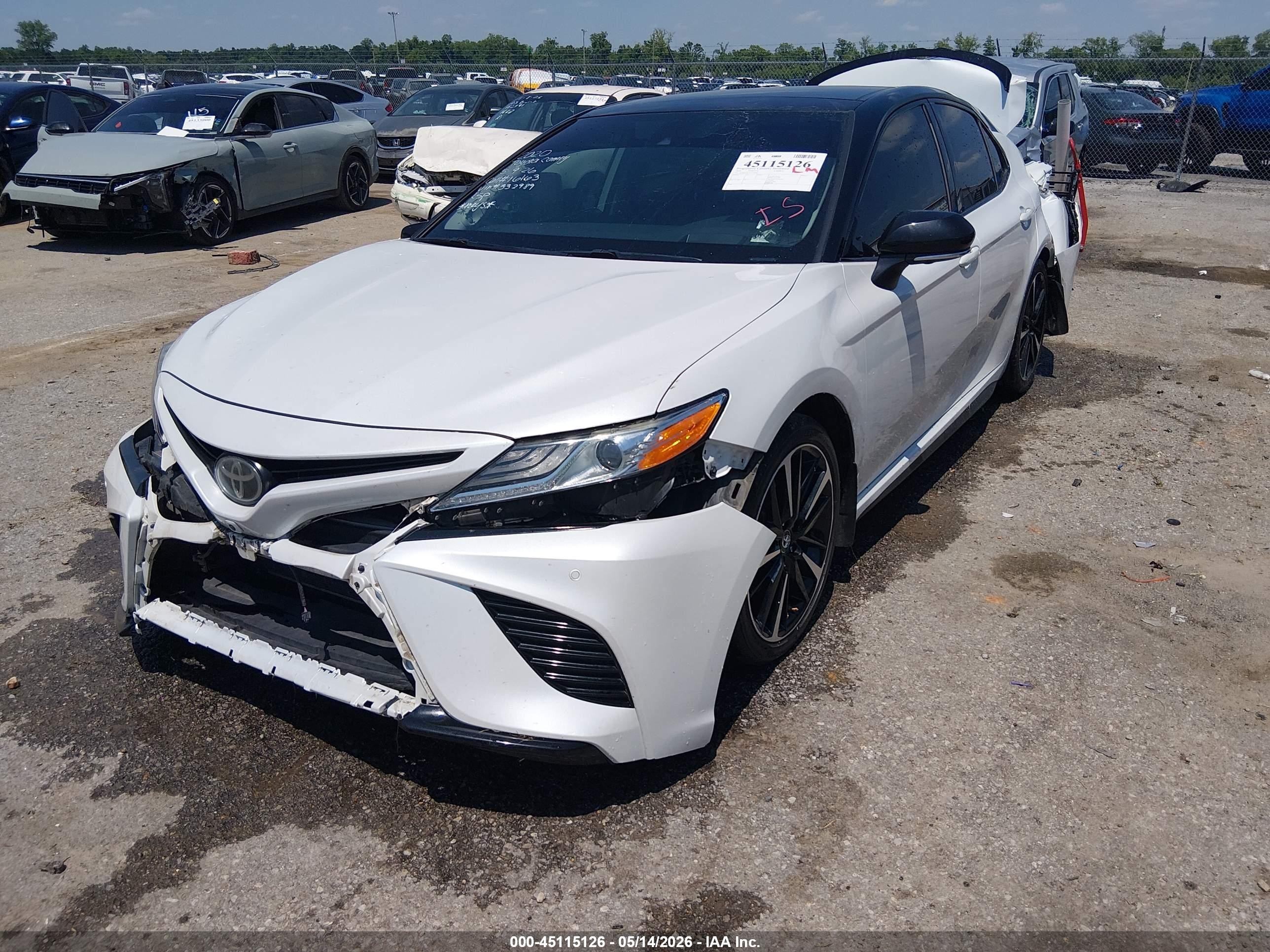 2020 Toyota Camry Xse Белый vin: 4T1K61AK7LU332989
