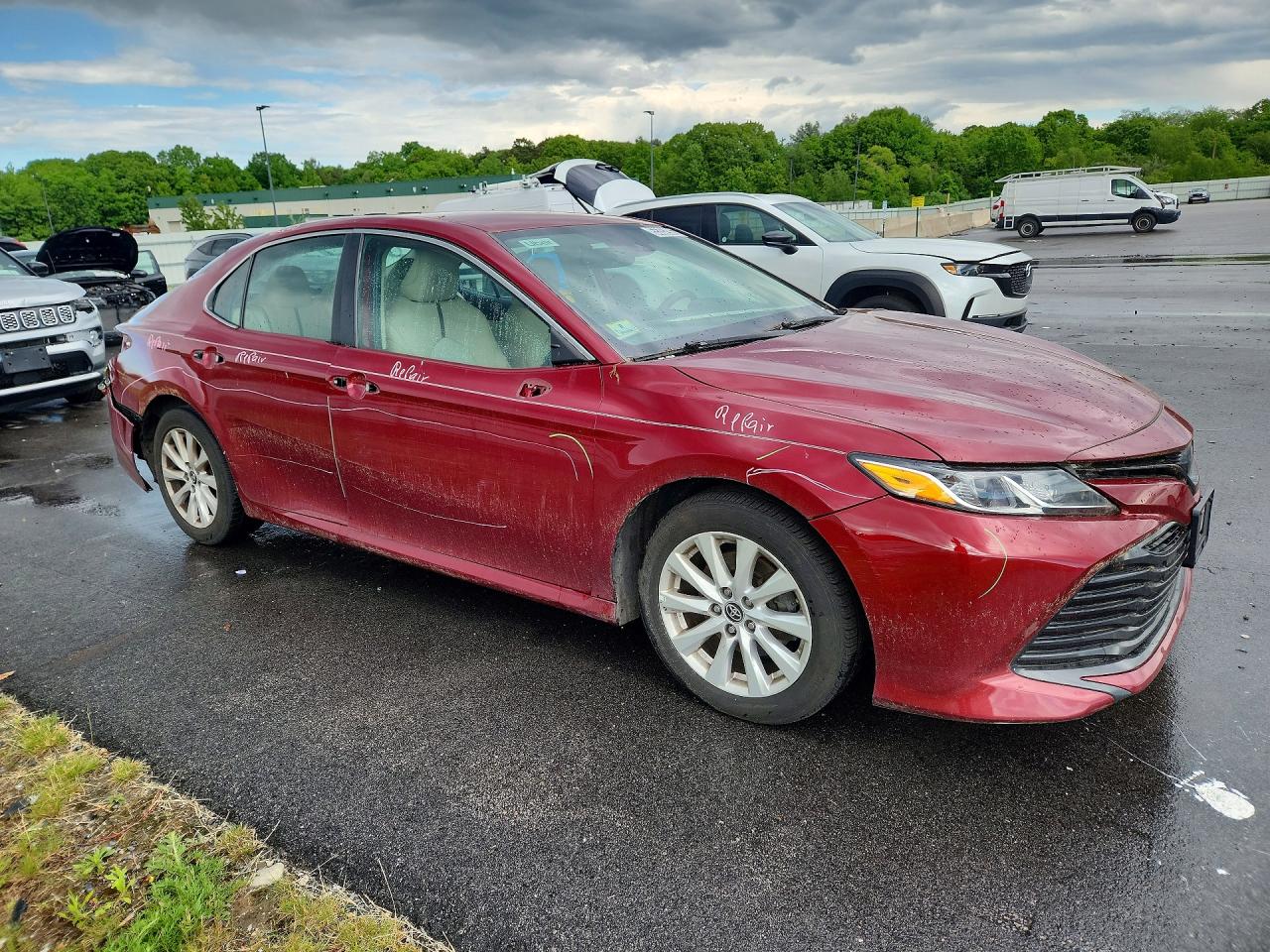 2020 Toyota Camry Le Темно-бордовый vin: 4T1L11AK7LU308243